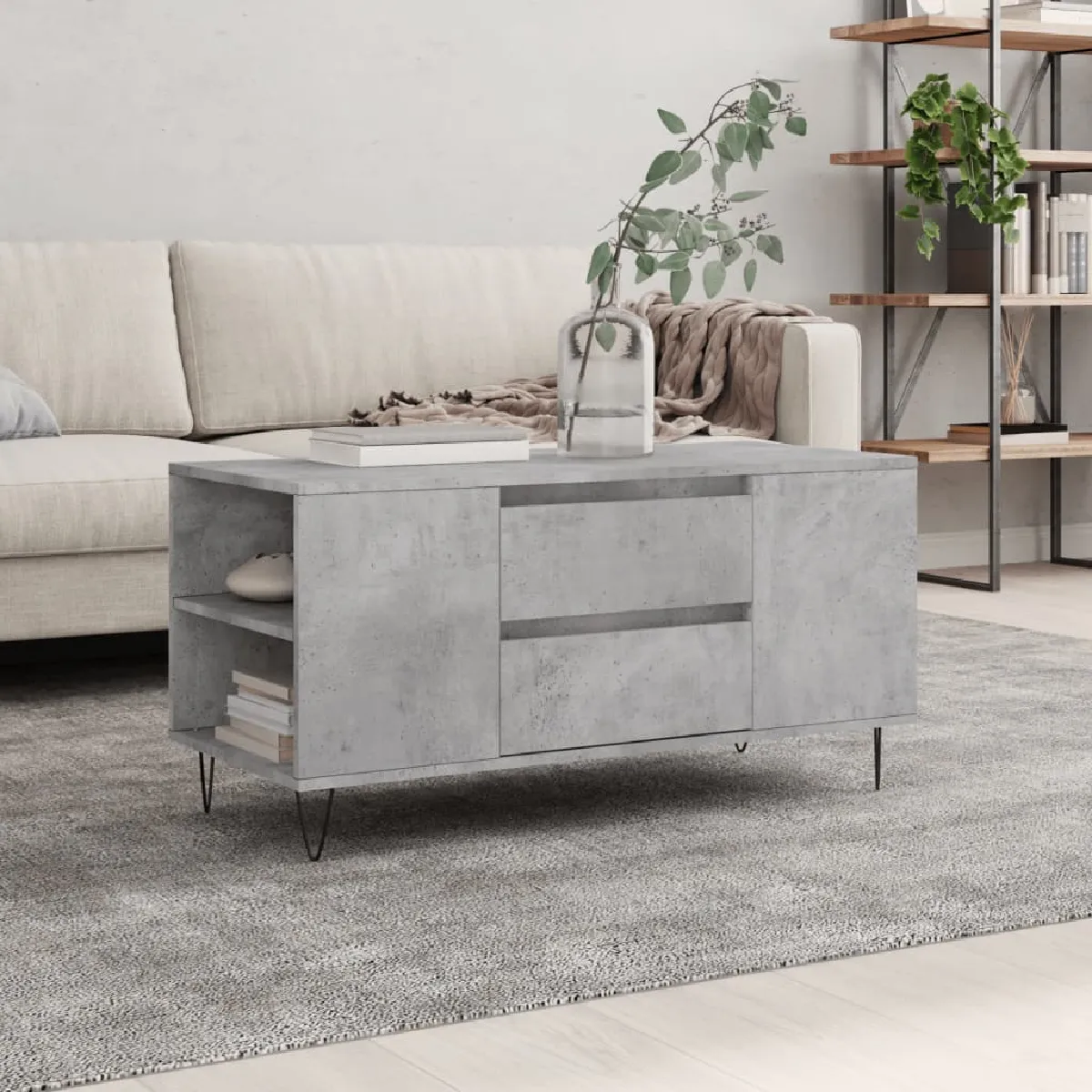 Vidaxl Gris Table Basse - Béton
