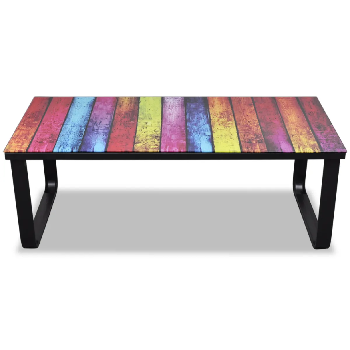 Meilleurs prix pour Table basse rectangulaire en verre - Multicolore