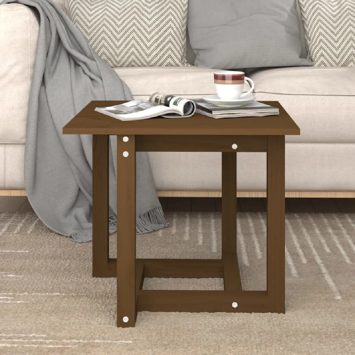 vidaXL Table Basse Miel - vue 6