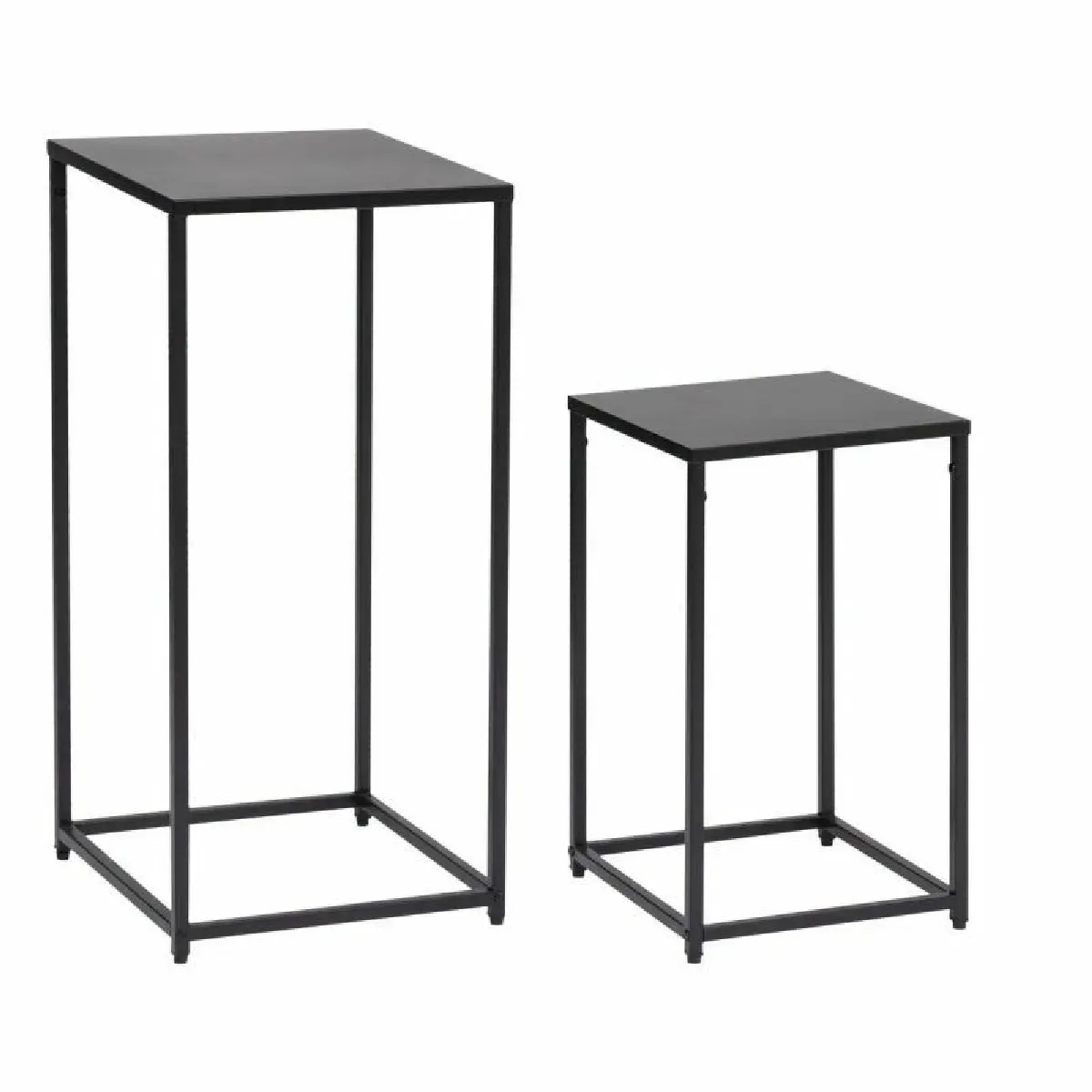Atmosphera Noir Table D'appoint Métal