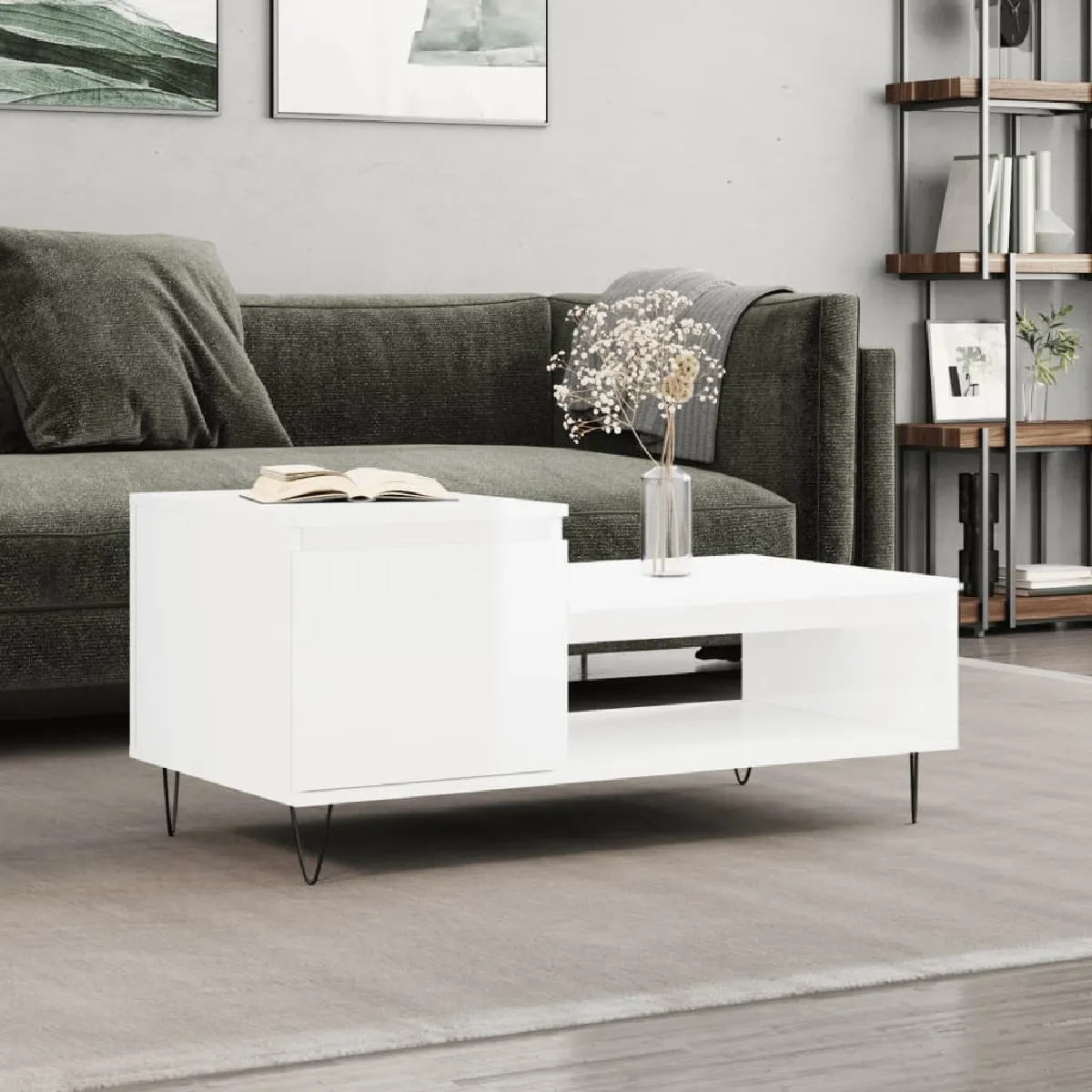 Meilleurs prix pour Vidaxl - Table basse Blanc Brillant 100 cm