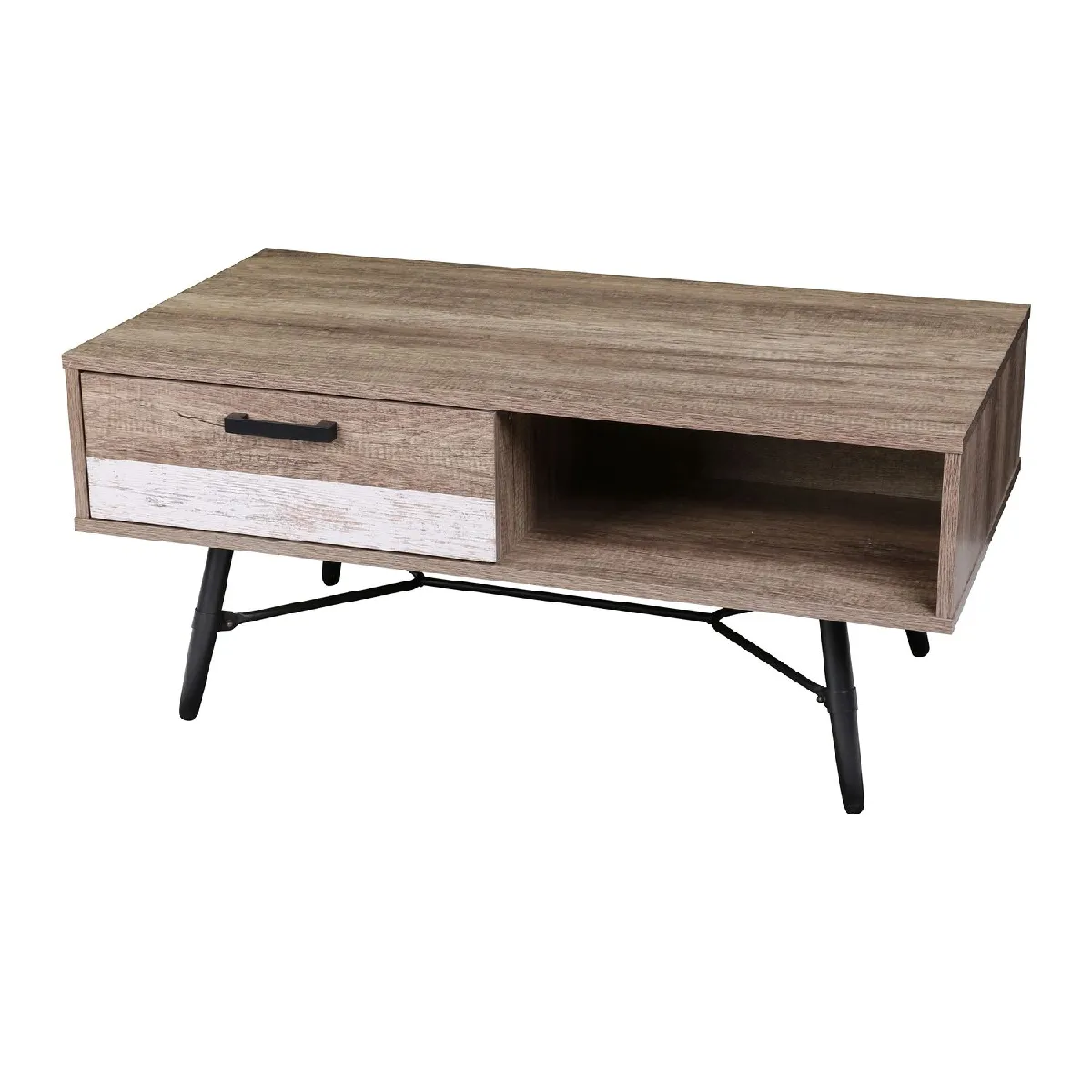 Comparer les prix de URBAN LIVING Table basse Brooklyn - 100x49 cm - Marron