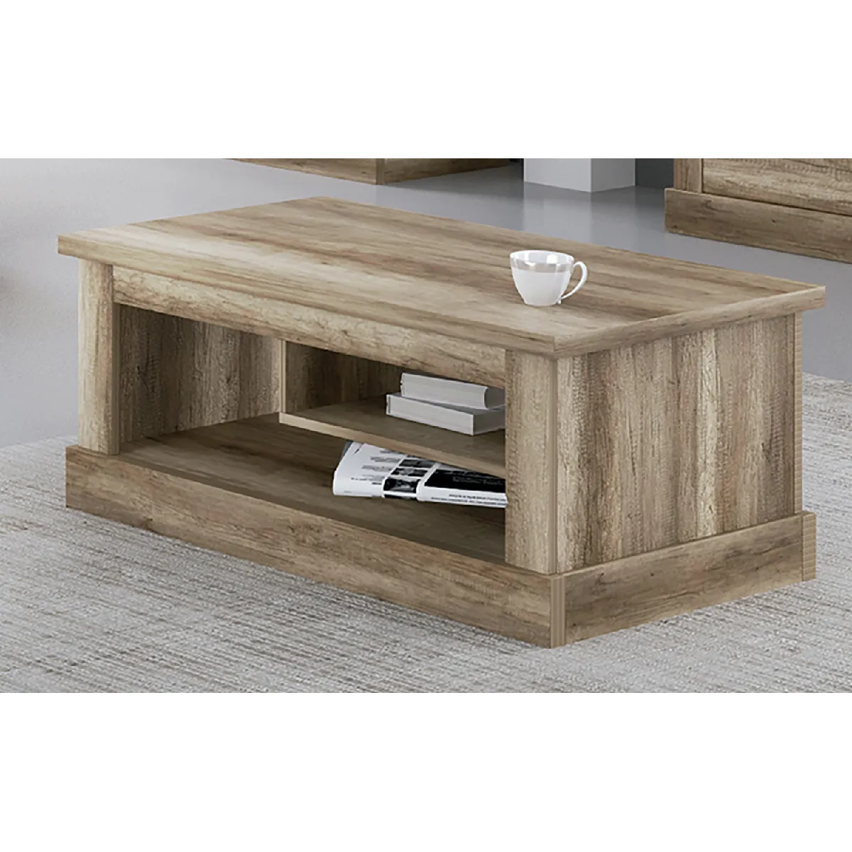 Meilleurs prix pour Pegane Table Basse Salon Chêne Vieilli