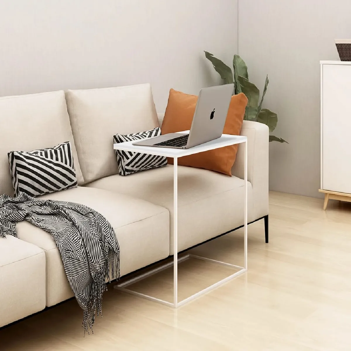 vidaXL Table d'appoint - Blanc