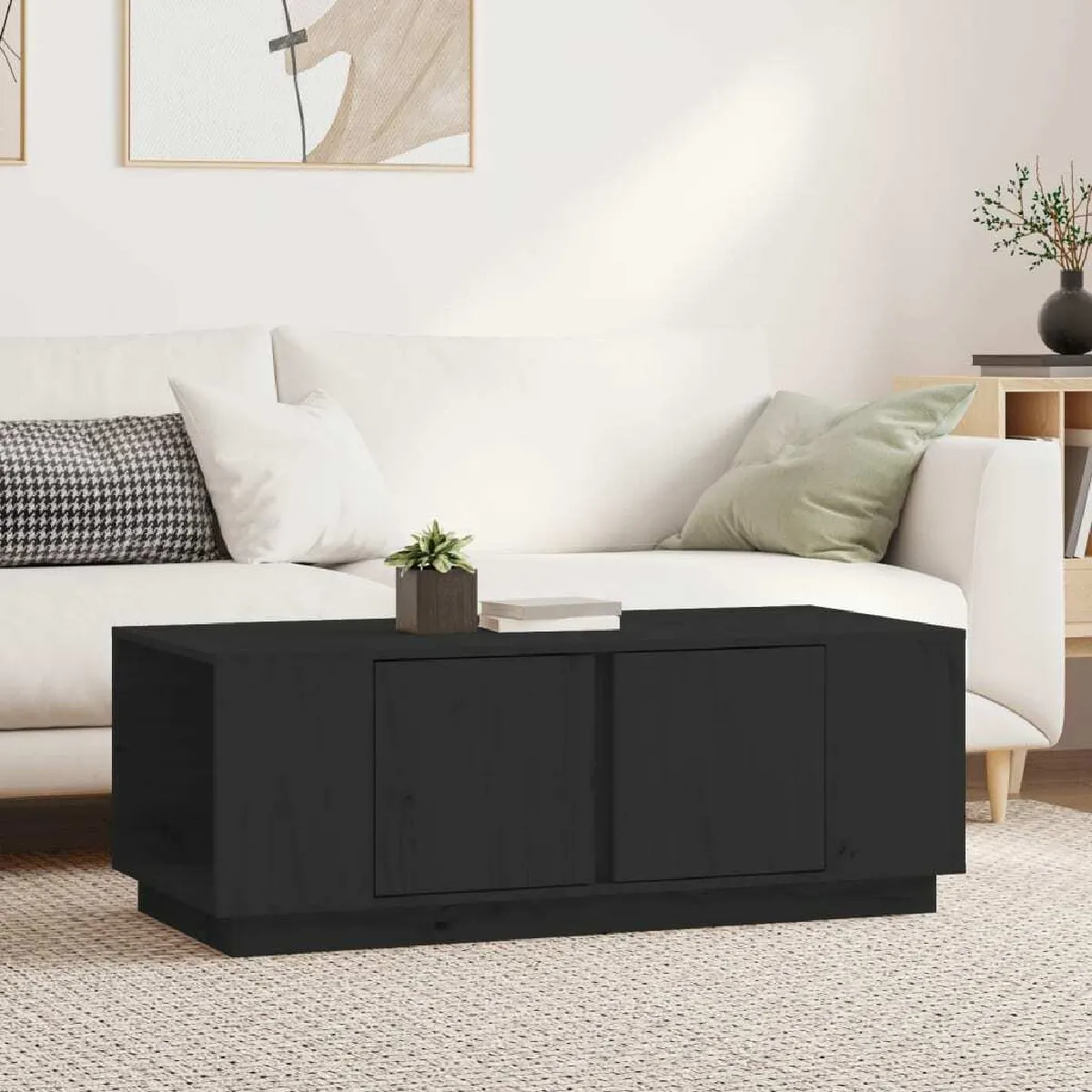 Meilleurs prix pour Maison Chic Table Basse - Noir 110x50x40 cm