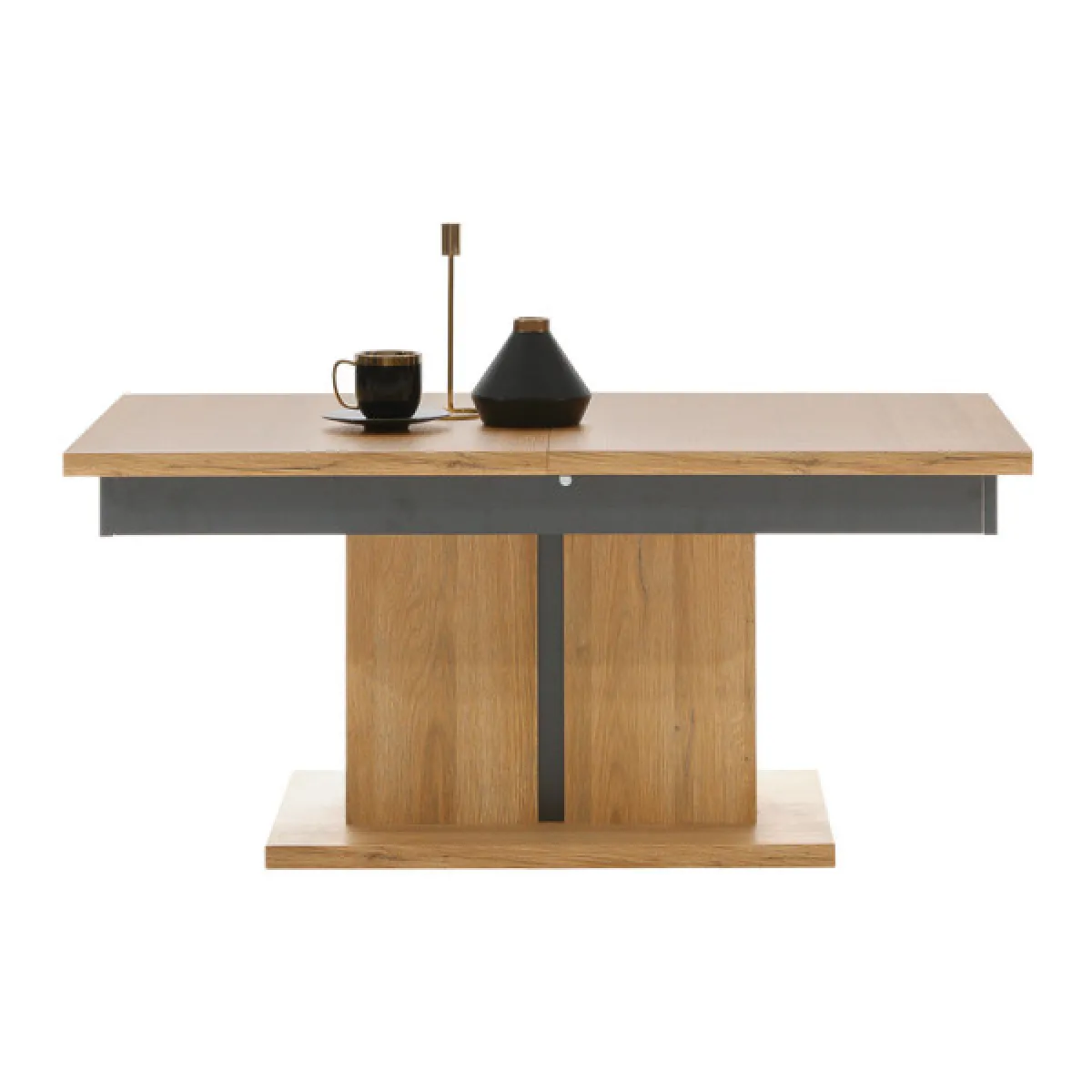 Comparer les prix de dansmamaison Table Basse Extensible - Chêne/Gris