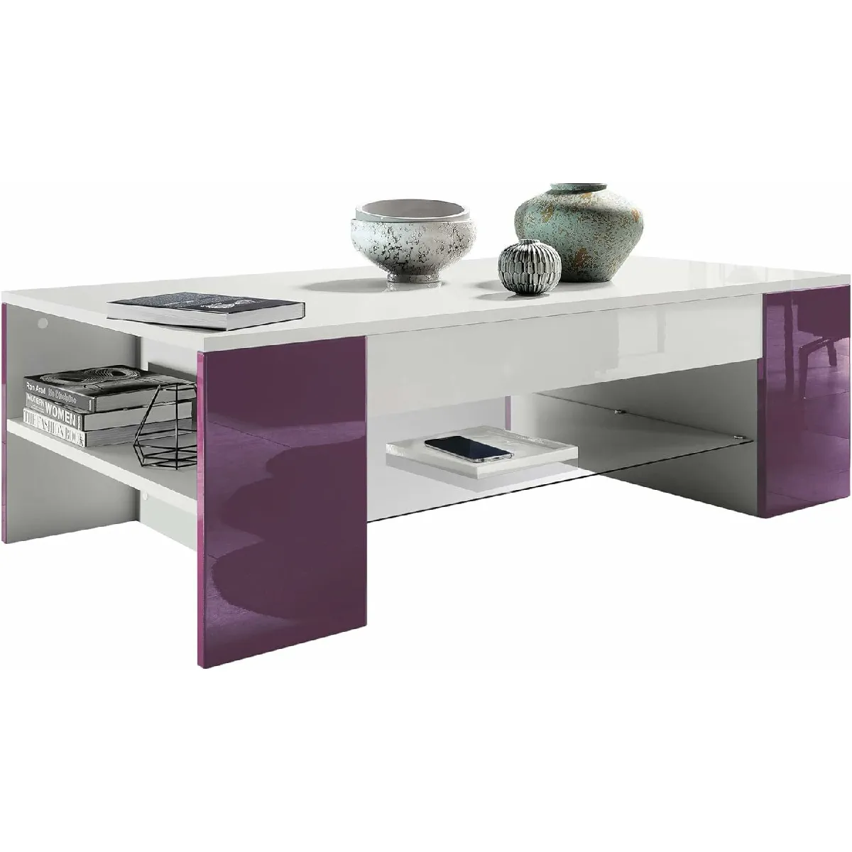 Meilleurs prix pour MPC Table de Salon Blanc/Mûre