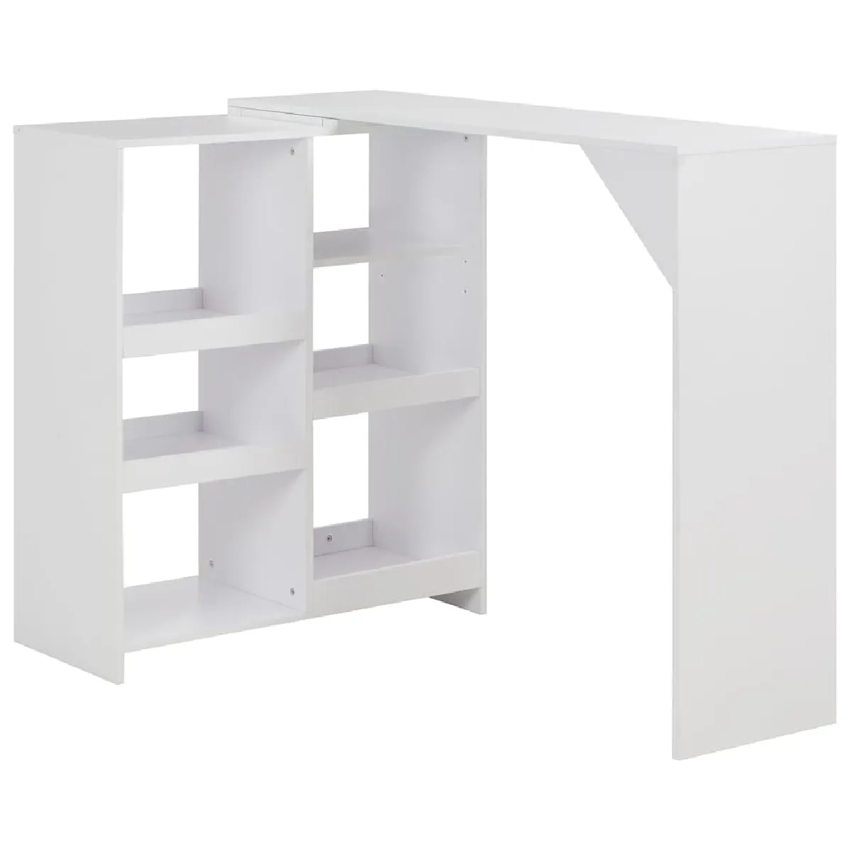 vidaXL Table de Bar - Blanc