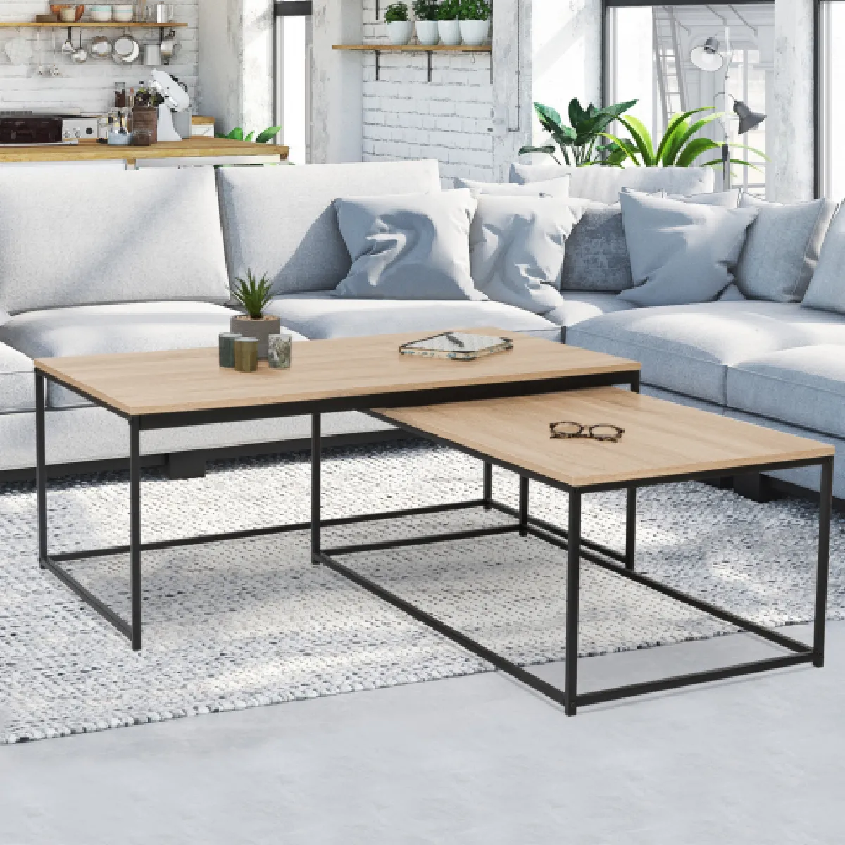 Meilleurs prix pour Lot 2 Tables Gigognes DETROIT