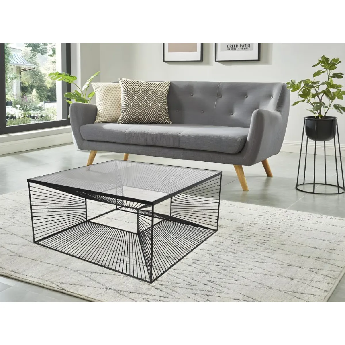 Comparer les prix de VENTE-UNIQUE Clarence Table basse verre métal