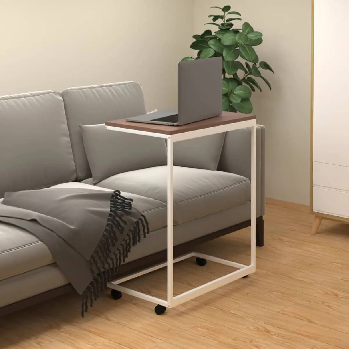 Comparer les prix de VIDAXL Table d'appoint avec roues