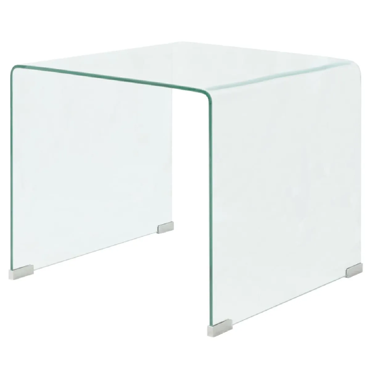Vidaxl Transparent Table Basse 49,5 X 50 X 45 Cm Verre Trempé - Image 4
