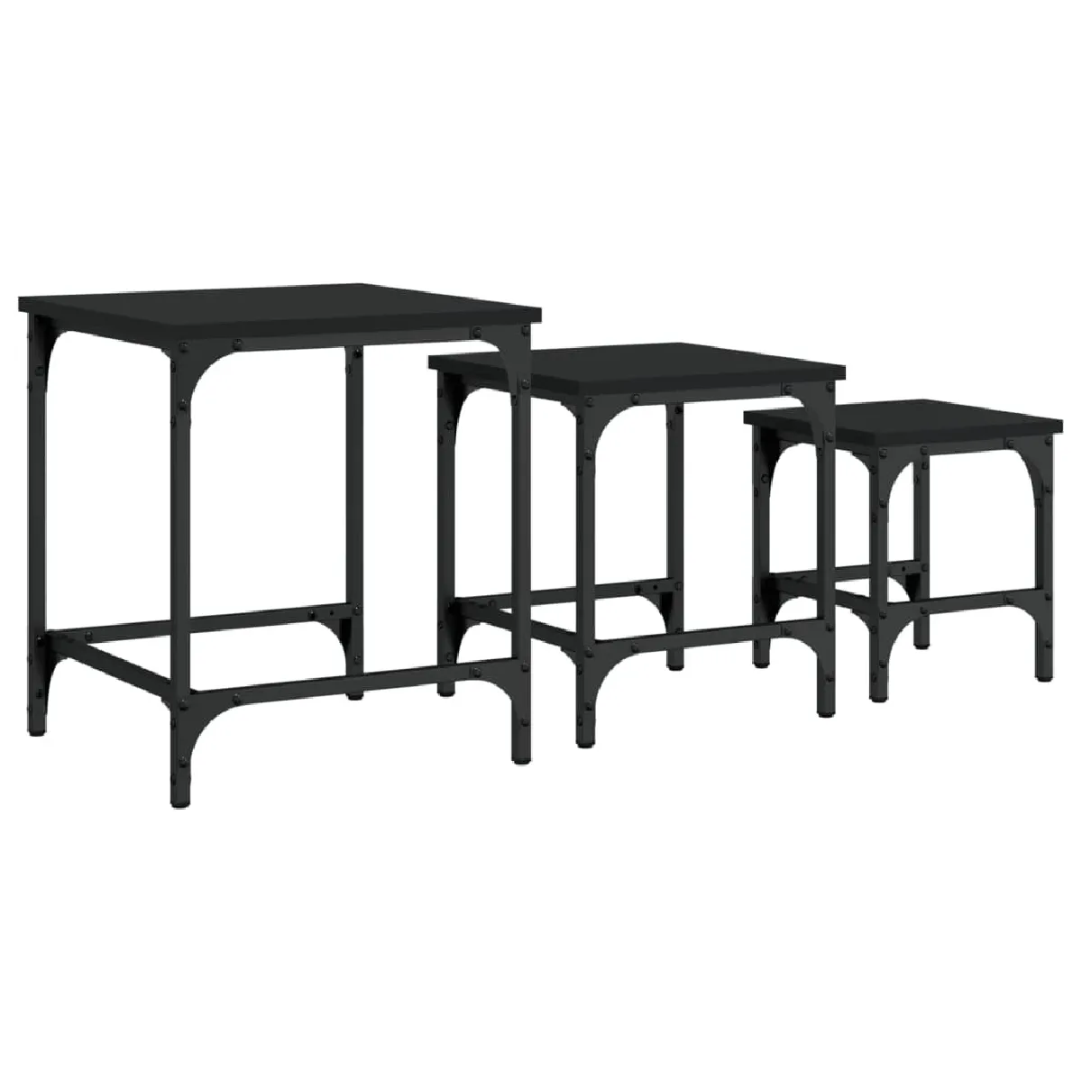 Comparer les prix de Maison Chic Tables basses gigognes - Noir