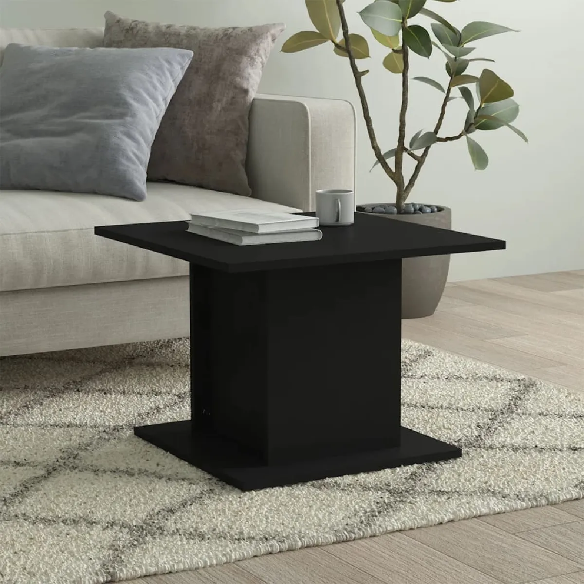 Comparer les prix de VidaXL Table Basse - 55,5 cm - Noir