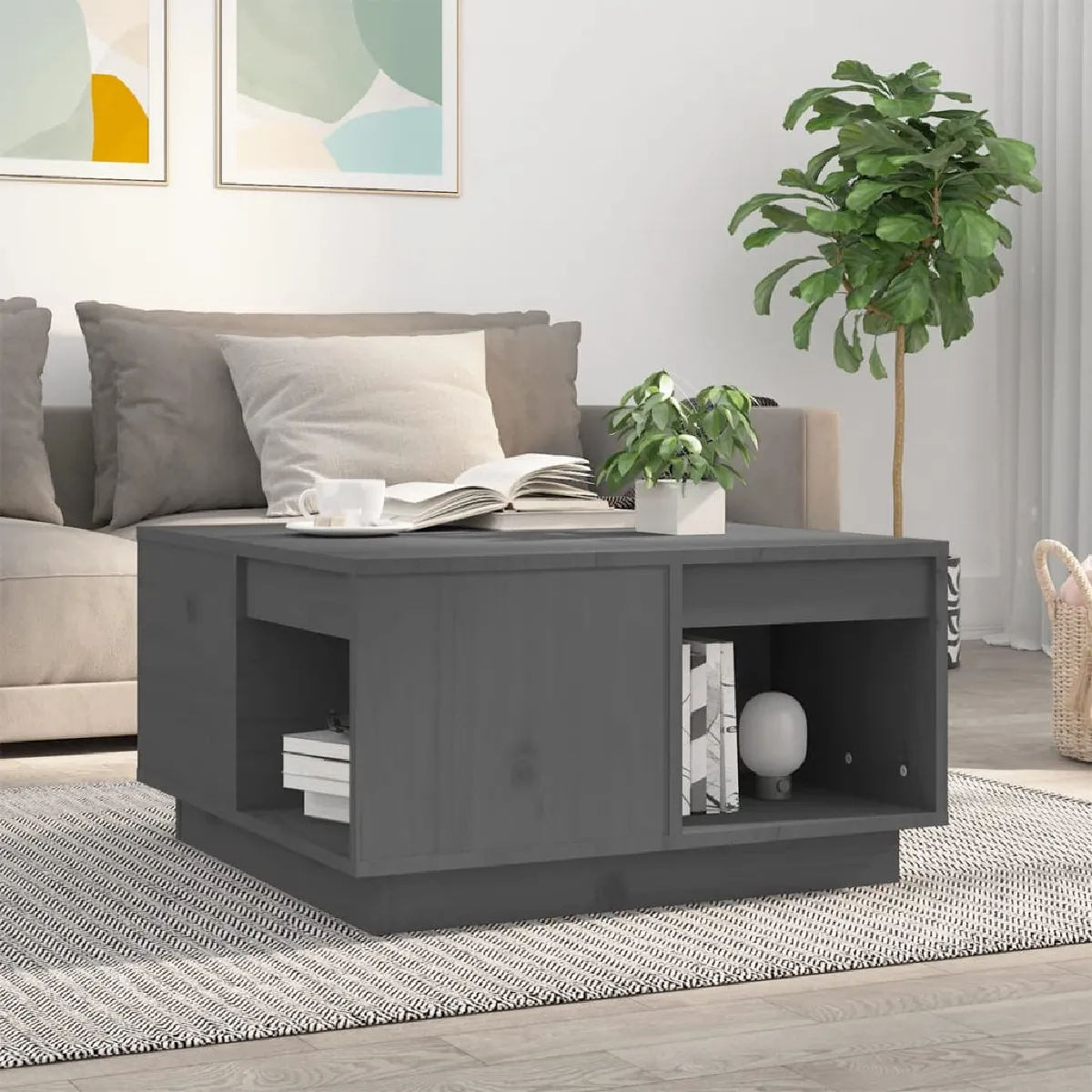 Vidaxl Gris Table Basse
