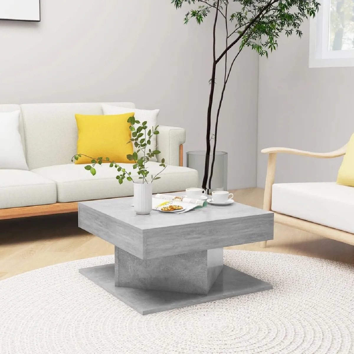 Comparer les prix de Maison Chic Table basse/console/appoint - Gris béton