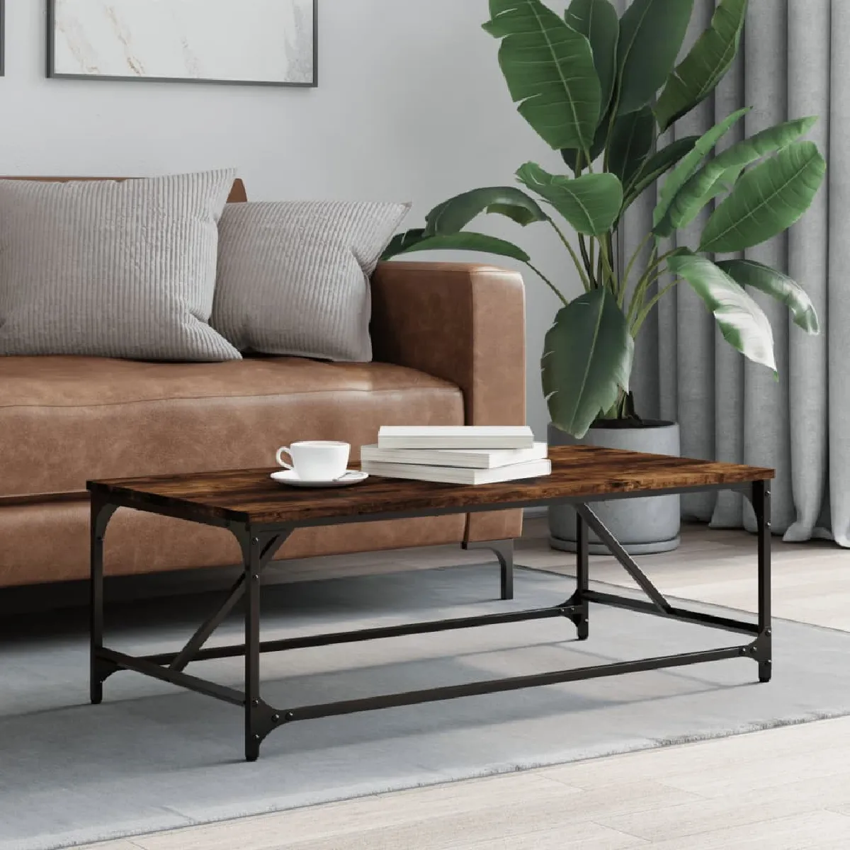 Vidaxl Table Basse - Chêne Fumé