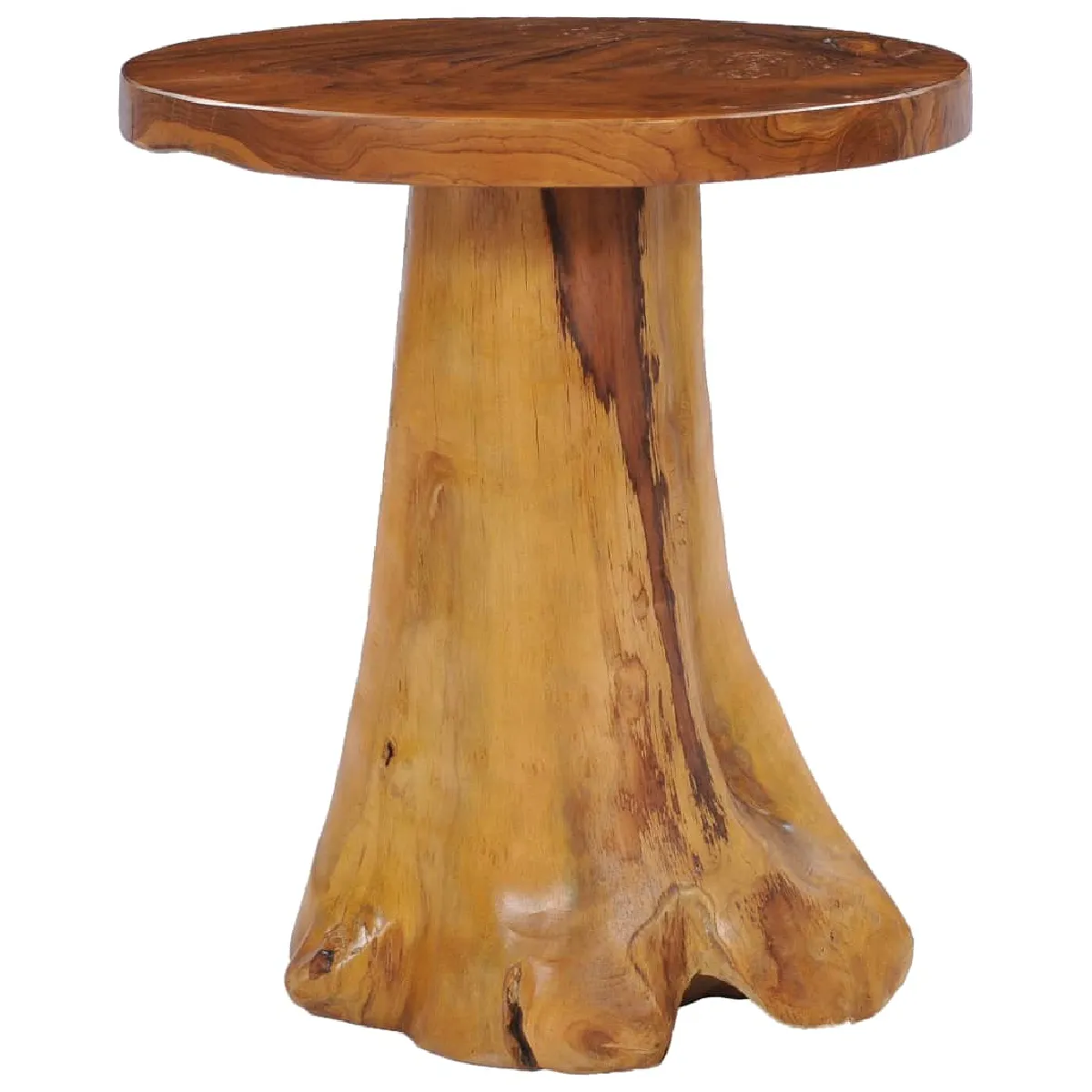 Non Communiqué Brun Table Basse 40X40 Cm Bois De Teck Massif - Image 3