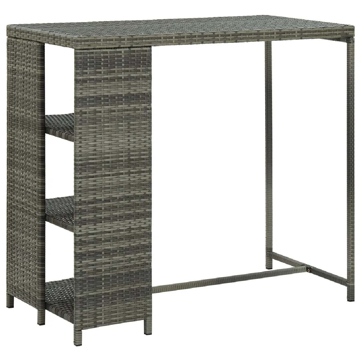 Vidaxl Table de bar avec rangement 120x60x110 cm