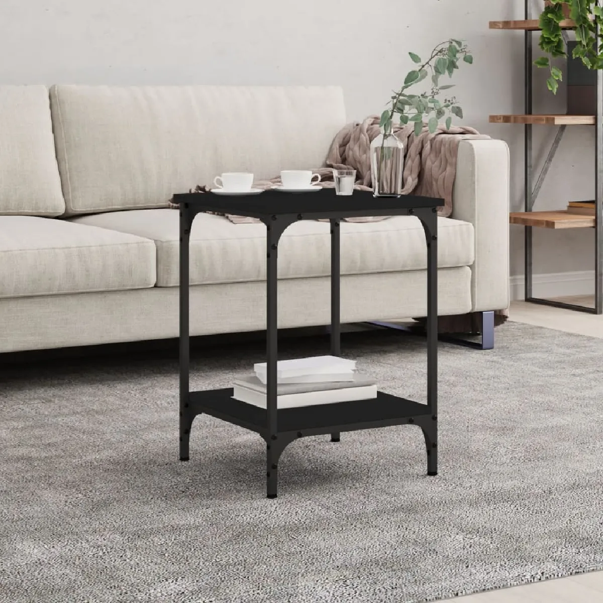 vidaXL Table basse - Noir 40x40 cm