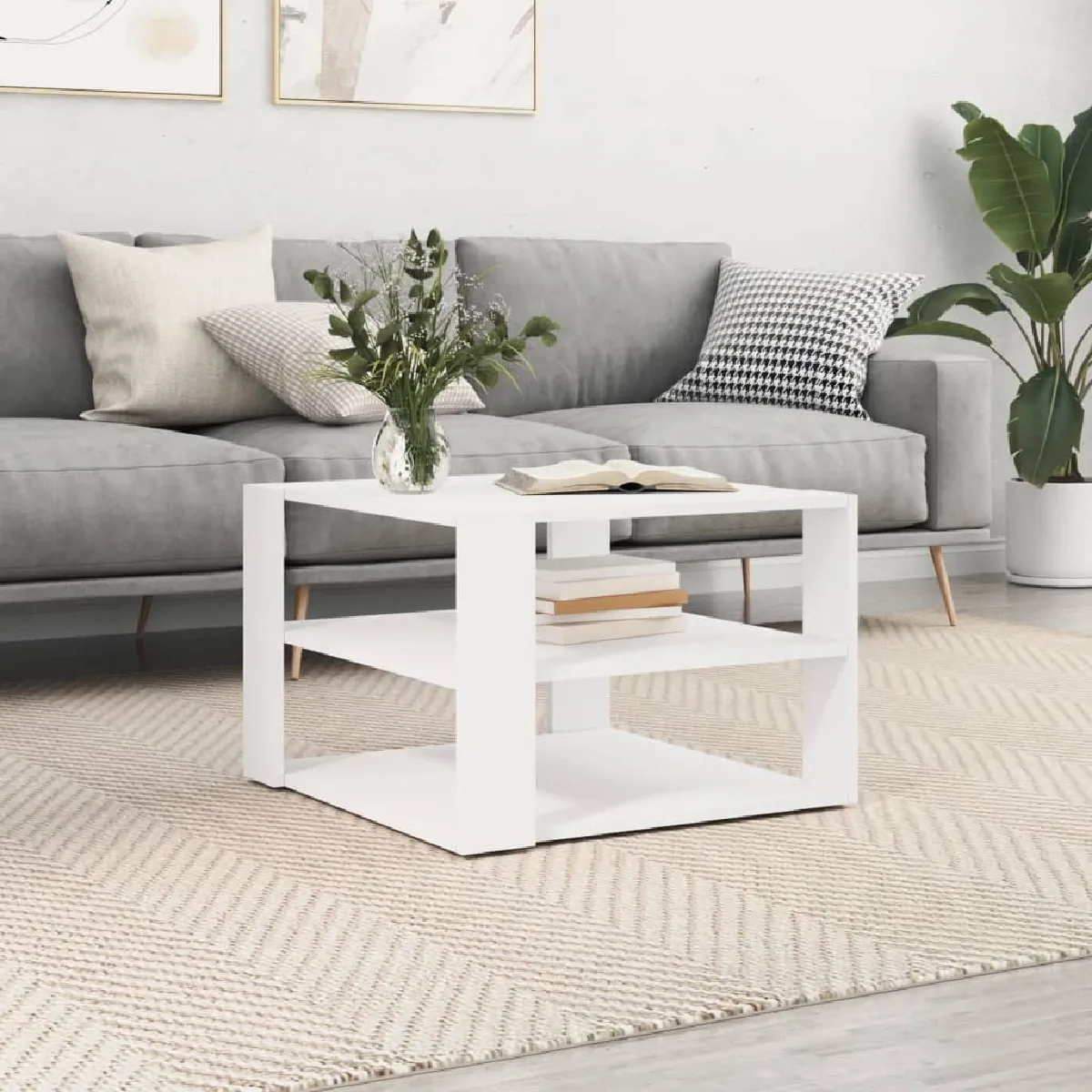 Comparer les prix de Maison Chic Table Basse - Blanc
