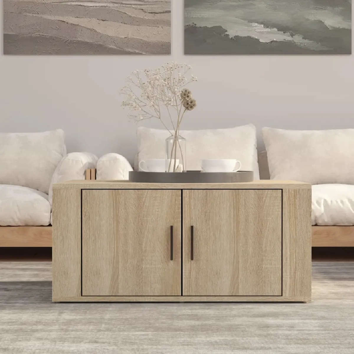 Comparer les prix de Maison Chic Table basse Chêne sonoma 80 cm