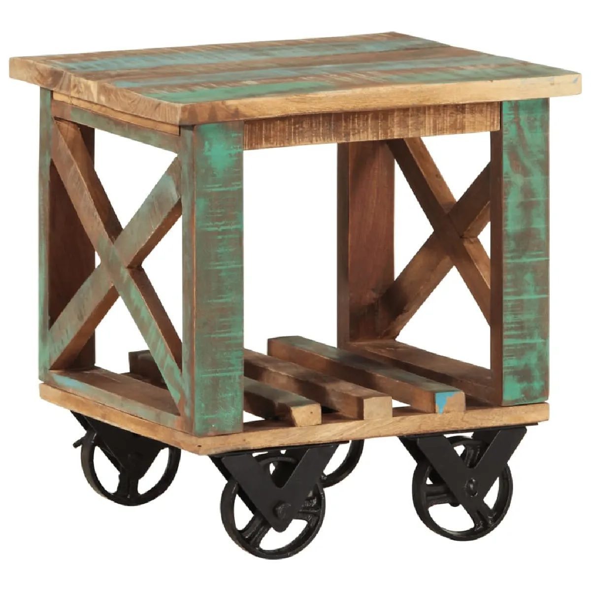 vidaXL Table d'appoint avec roulettes