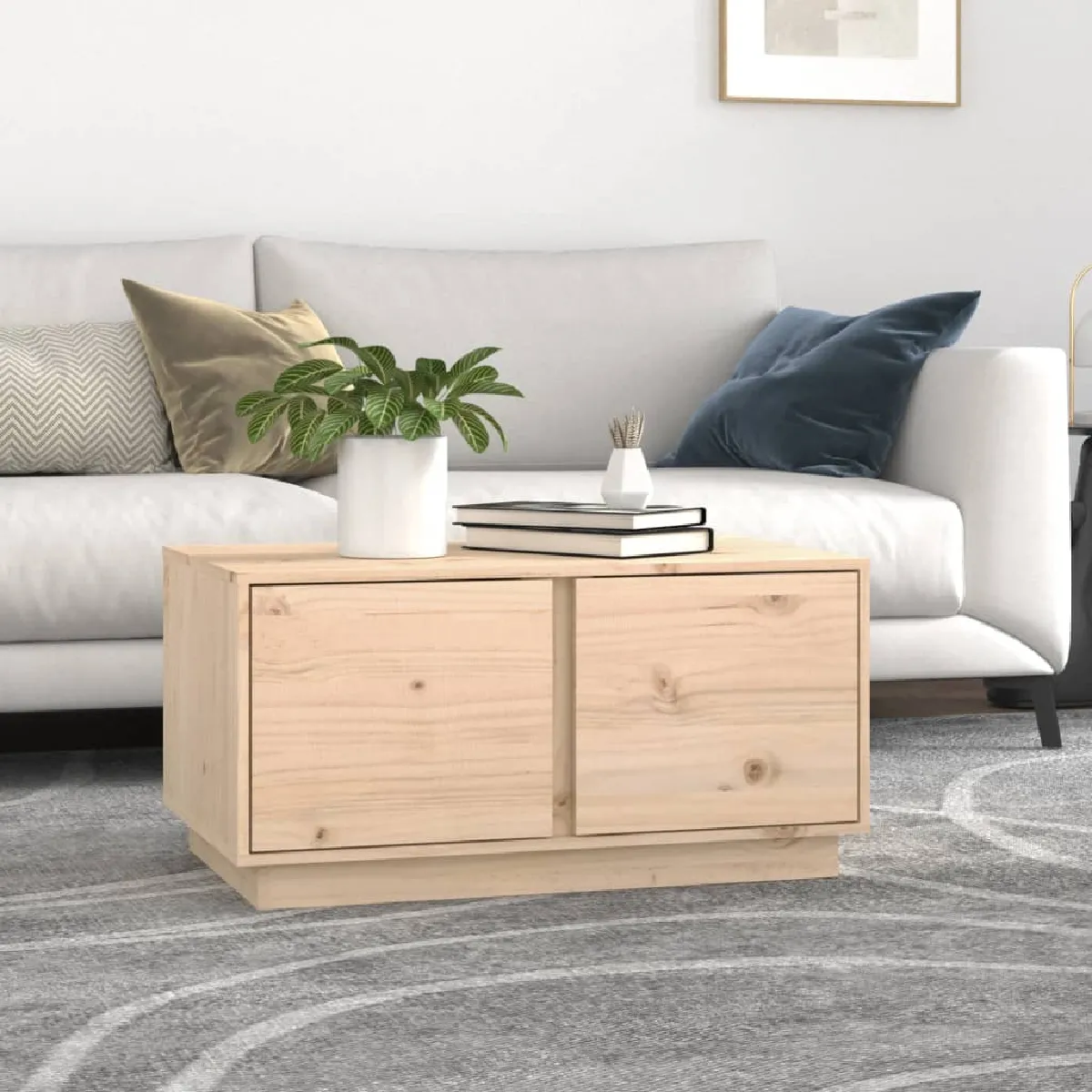 Comparer les prix de VIDAXL Table basse bois massif de pin 80x50x40 cm