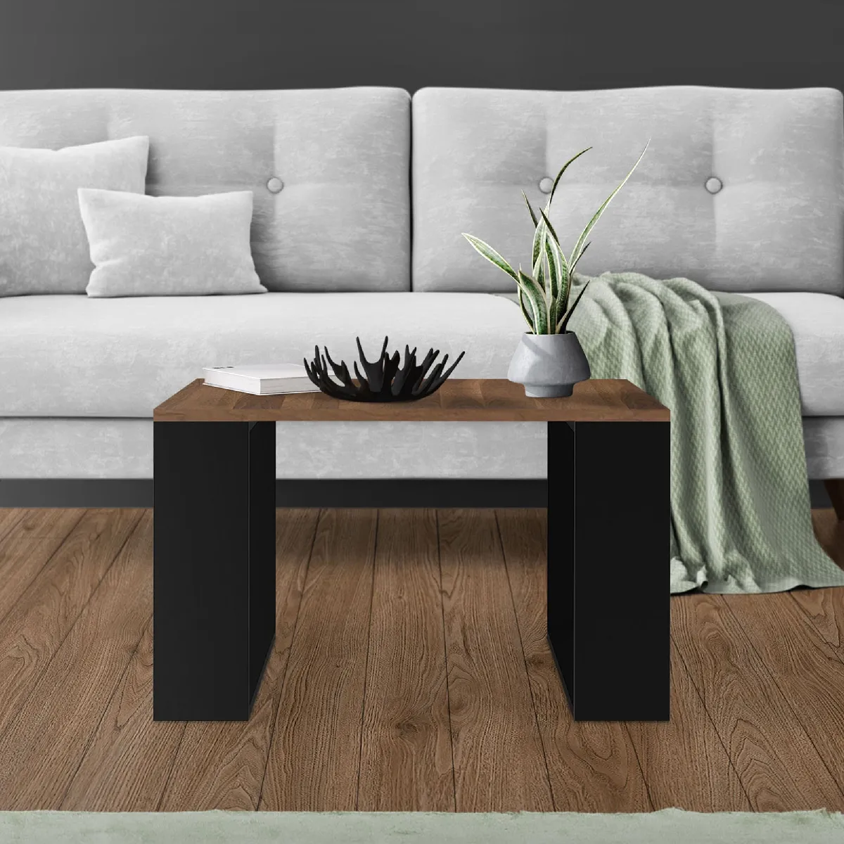 Comparer les prix de ML-Design Table basse noyer 65x65 cm