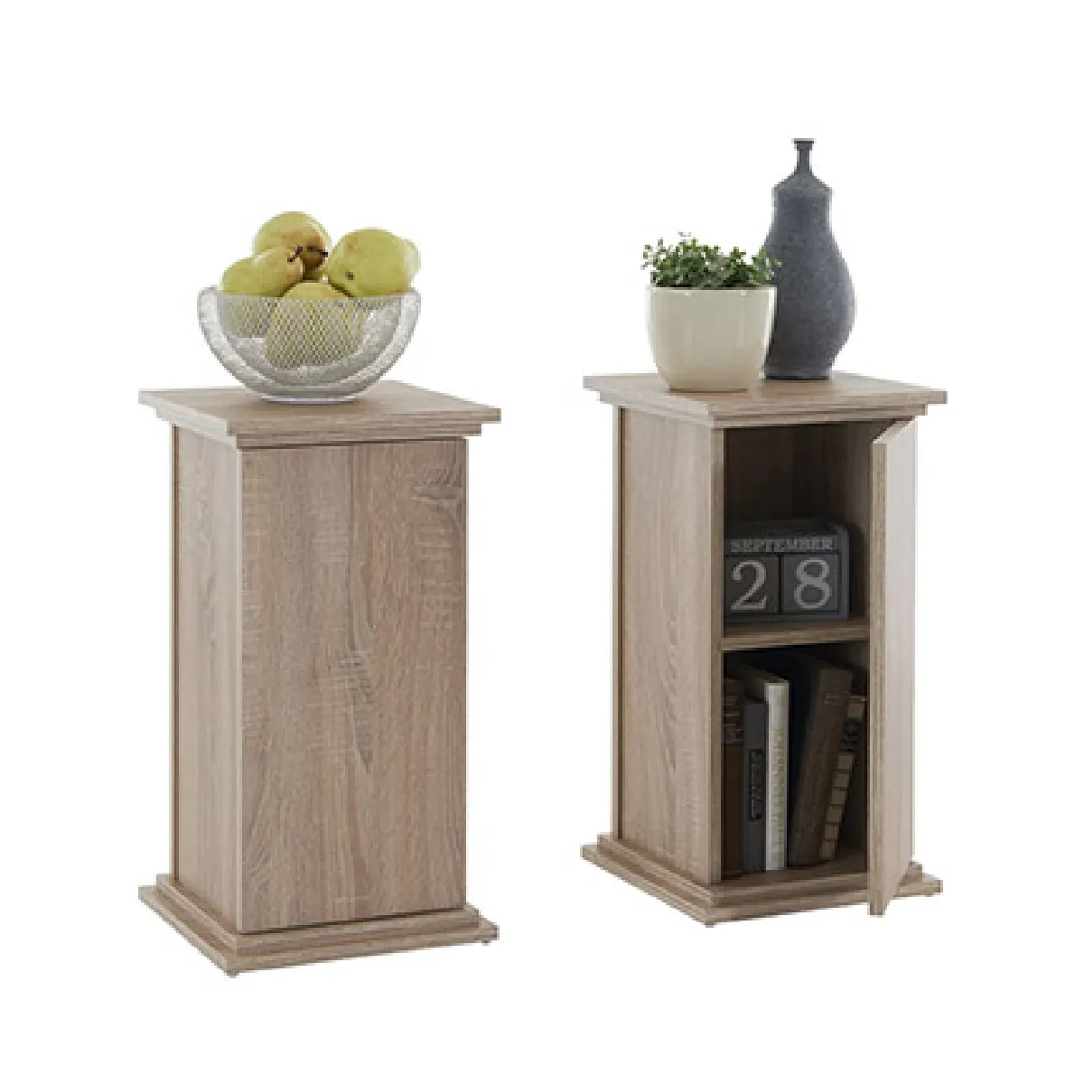 Non Communiqué Beige Étagère 2 Niveaux Vintage "Wyon" 57Cm Chêne - Image 3