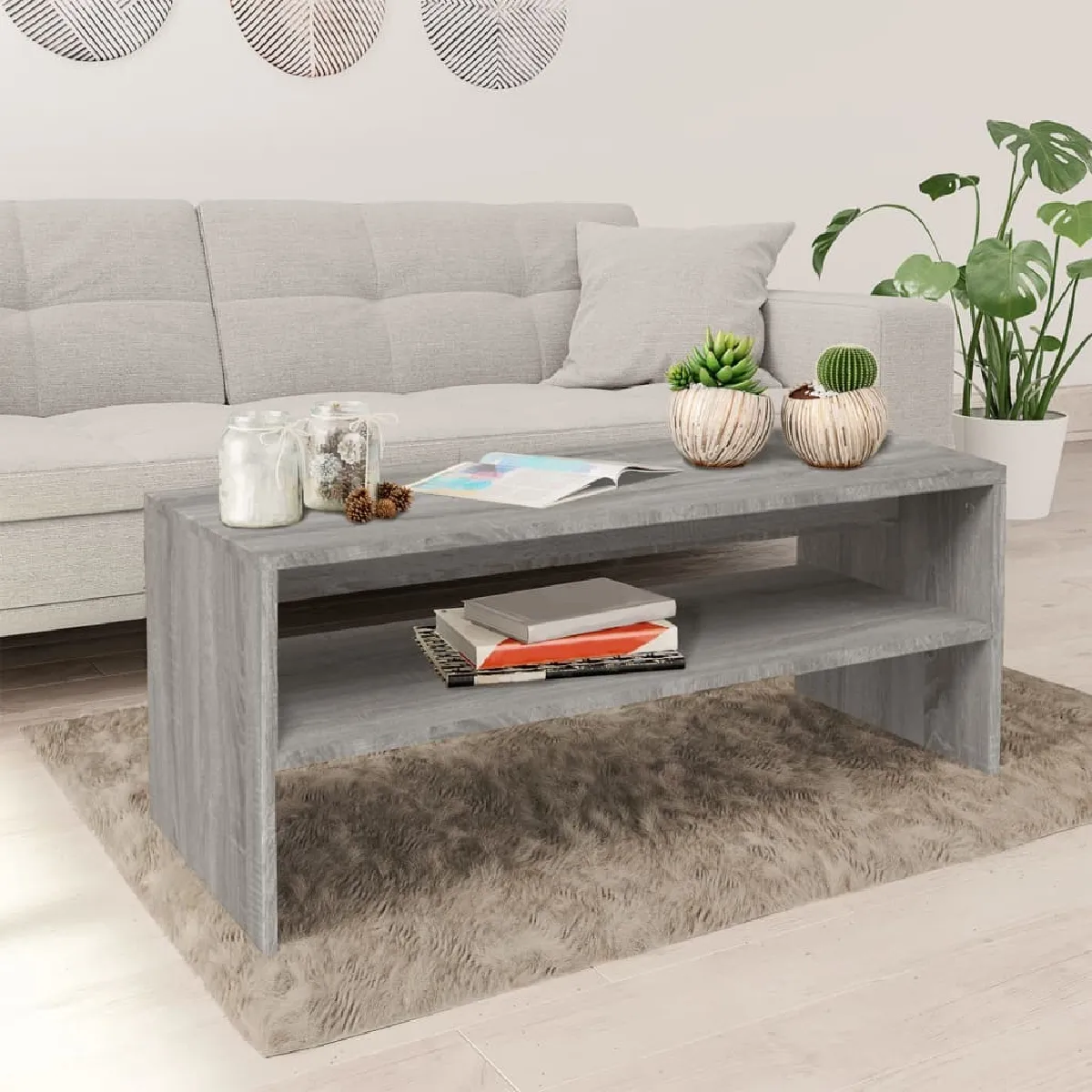 Comparer les prix de Maison Chic Table Basse Sonoma - Gris