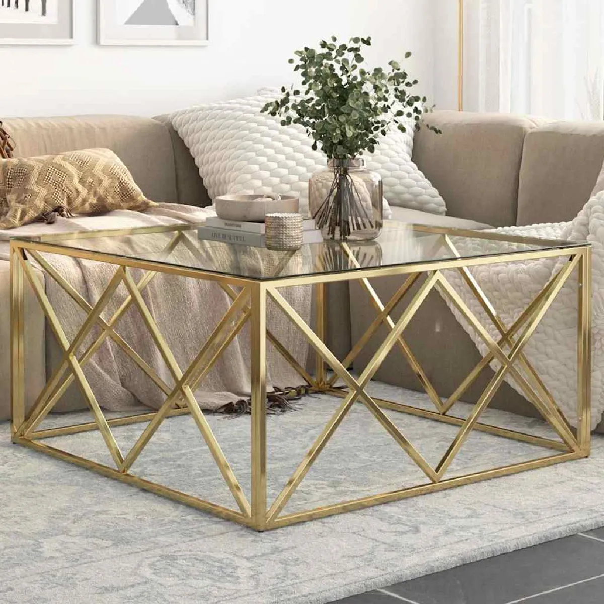 Vidaxl Table Basse - Doré