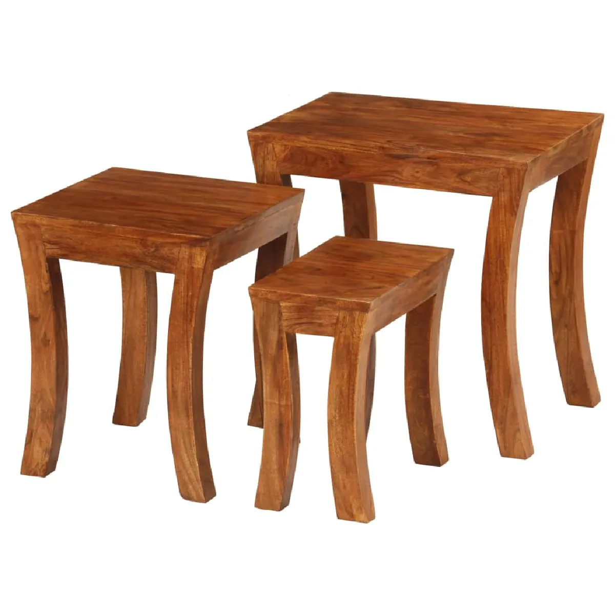 Meilleurs prix pour VIDAXL Table gigogne Bois massif d'acacia - Set de 3