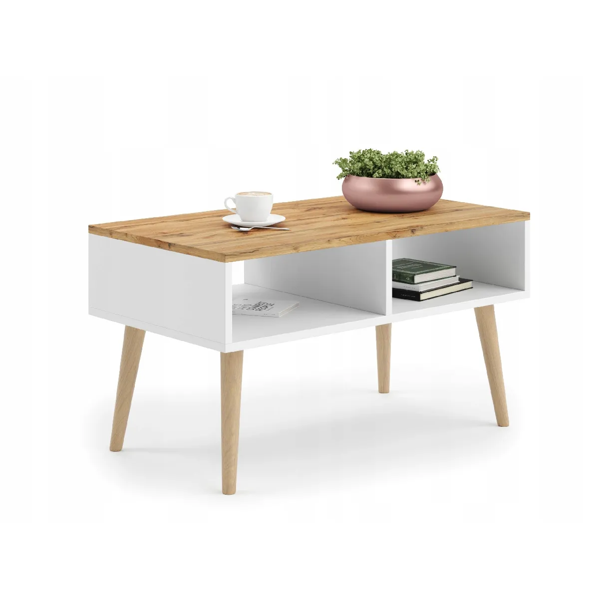 Meilleurs prix pour Table basse MPC - Blanc et Sonoma wotan