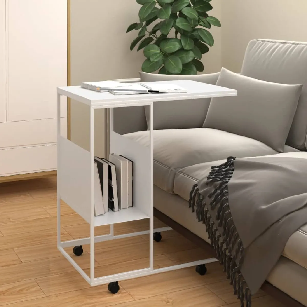 vidaXL Table d'appoint - Blanc