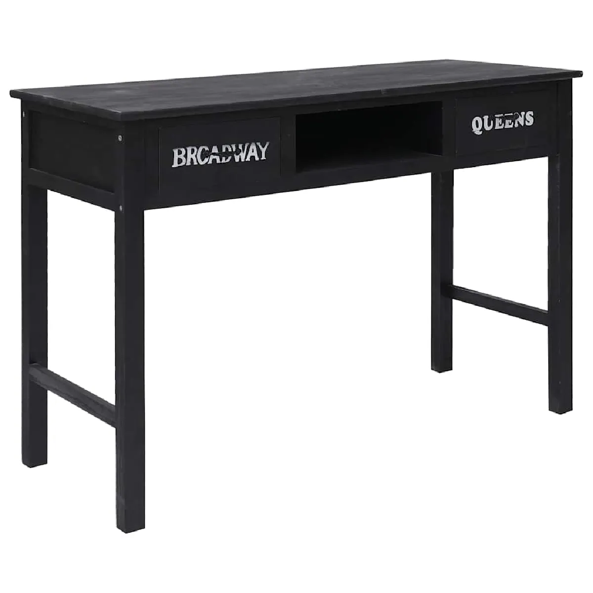 Non Communiqué Noir Vidaxl Wandtafel 110X45x76 Cm Hout Zwart284161 - Image 2