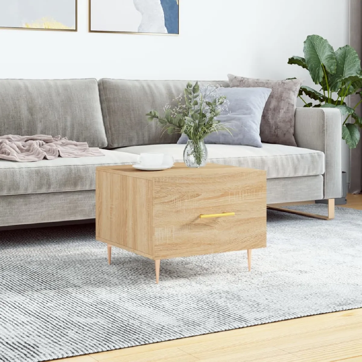 Vidaxl - Table Basse Chêne Sonoma 50X50x40 Cm