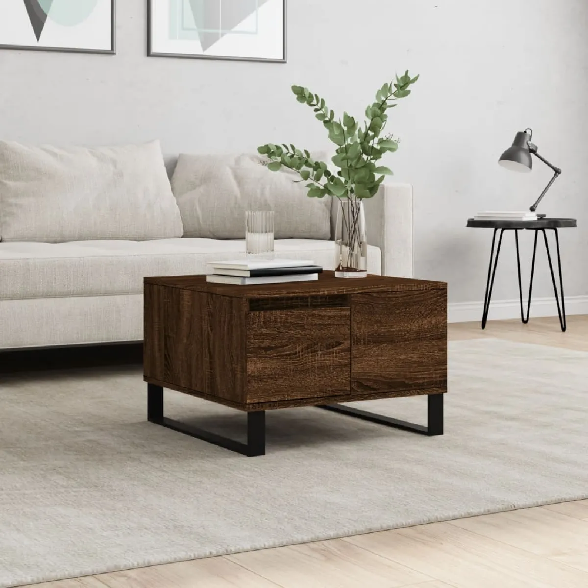 vidaXL - Table basse Chêne Marron, 55x55 cm