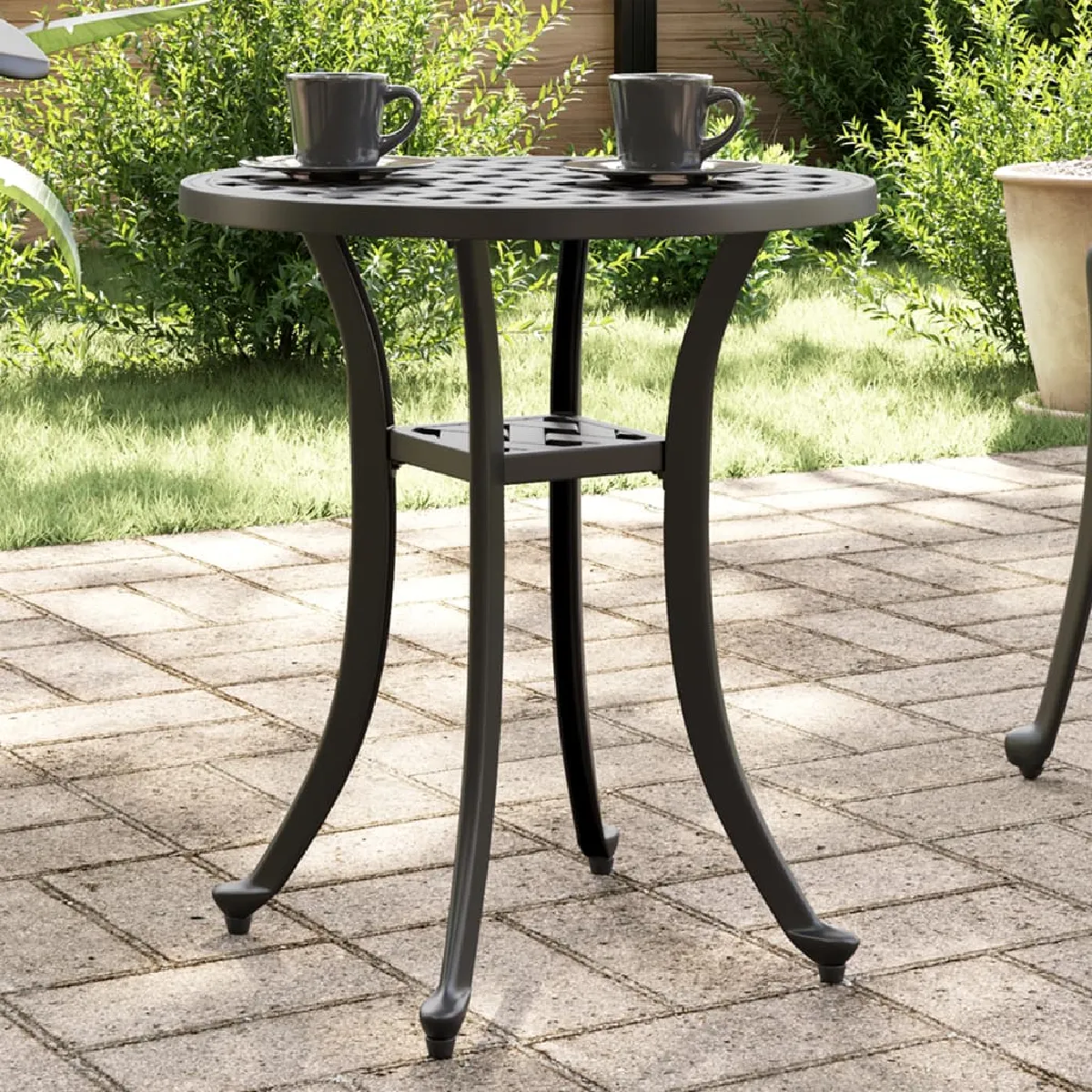 Vidaxl Table de jardin Noir - vue 1
