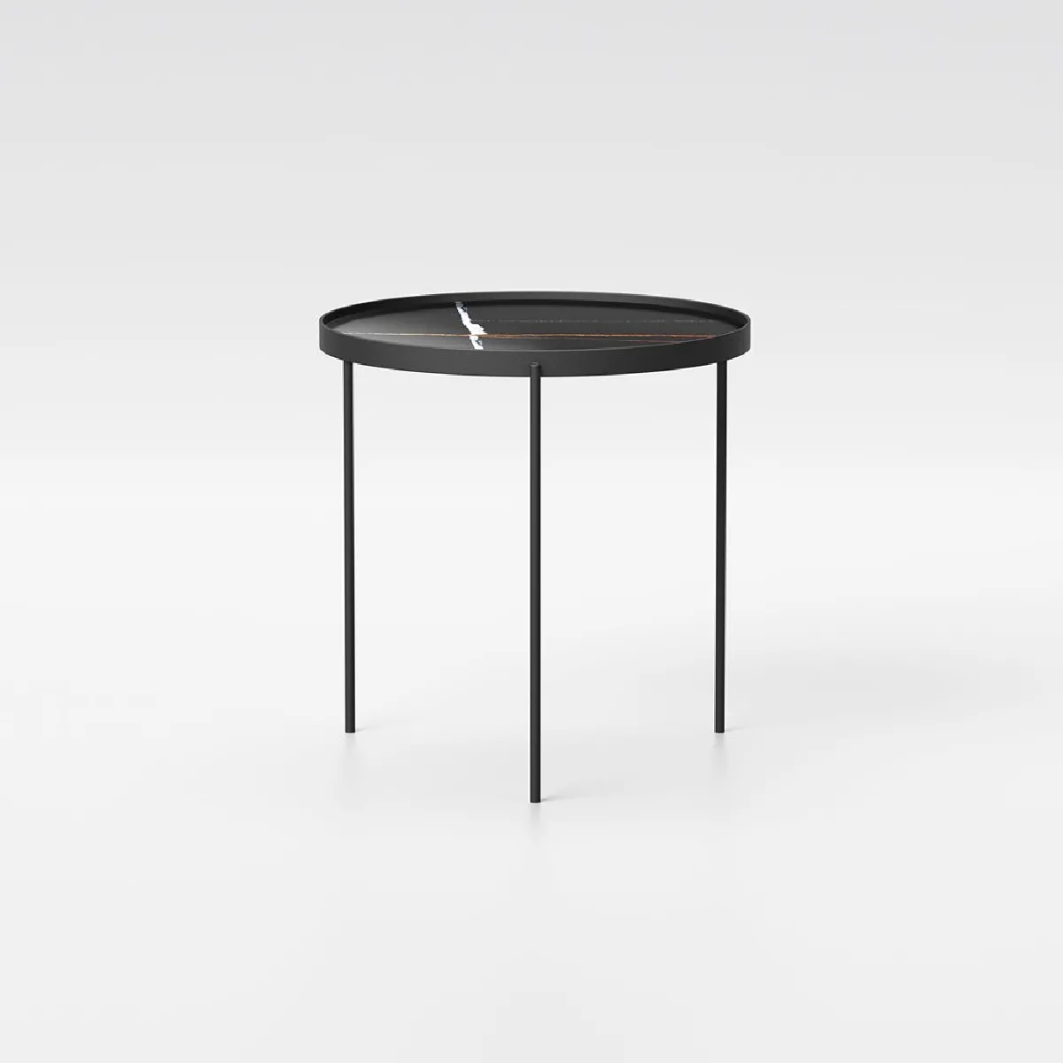 Comparer les prix de Inside 75 Table basse ronde Esprit - Noir Sahara