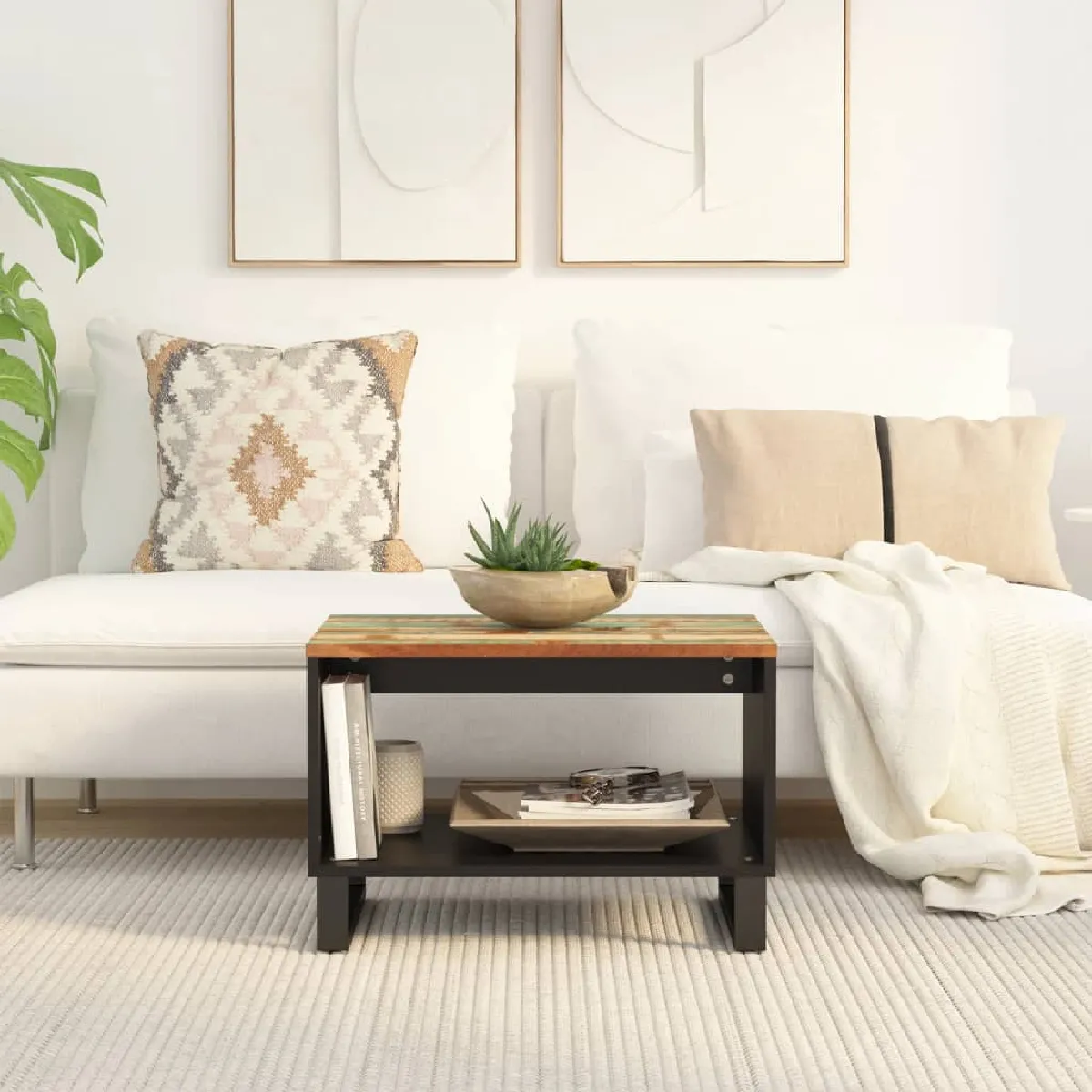 vidaXL Table basse Bois de Récupération - vue 3