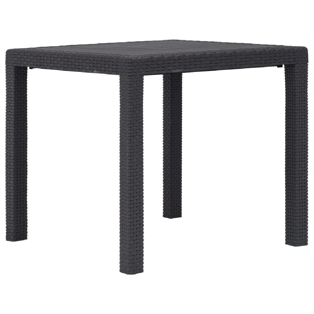 VIDAXL Table de jardin 79x79x72 cm Plastique aspect rotin