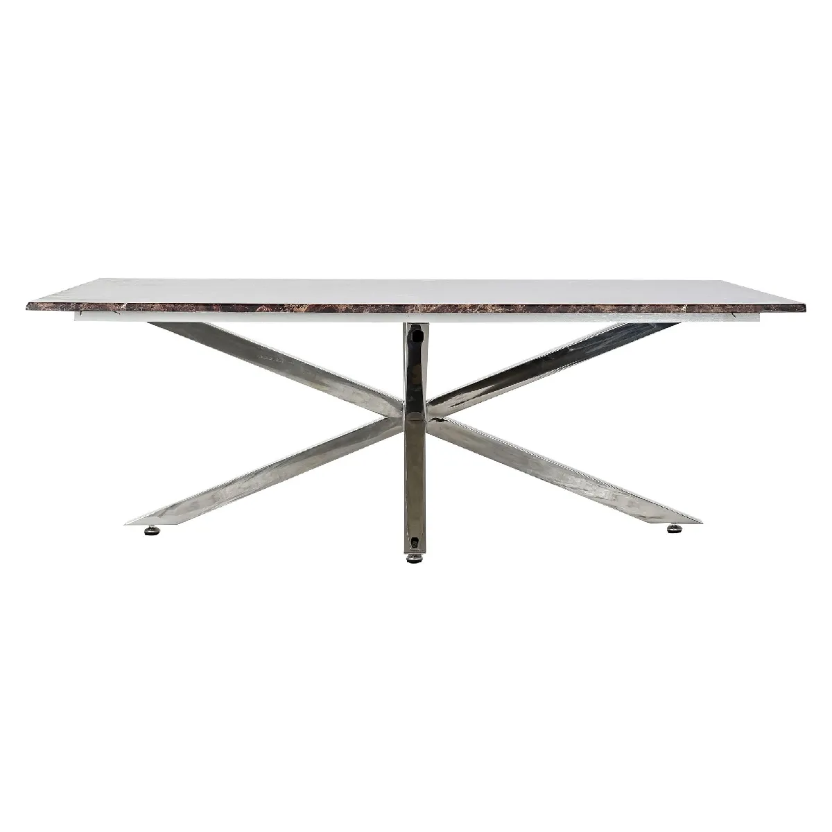 Comparer les prix de Pegane Table basse 130x80x45 cm Marbre Marron