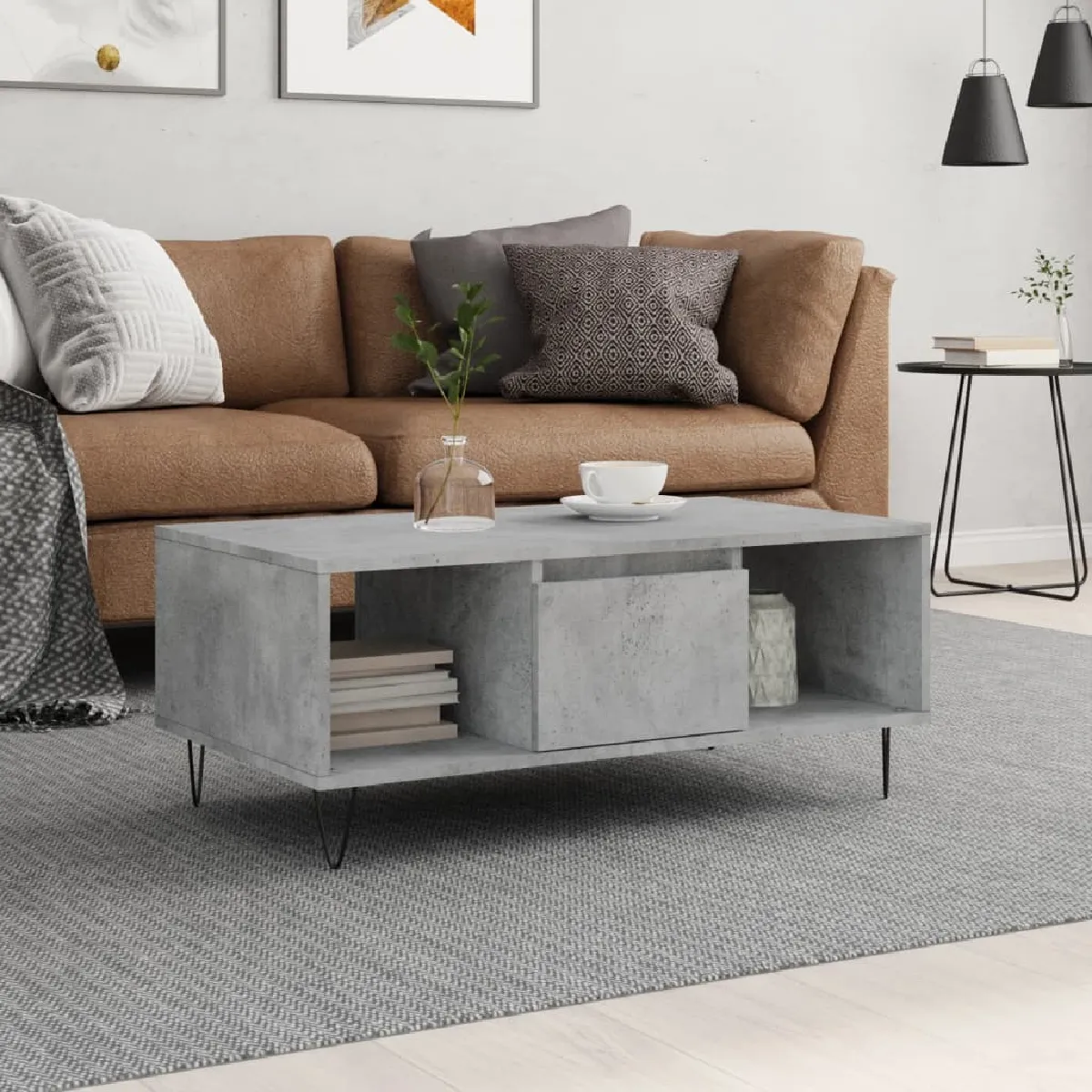 Vidaxl Gris Table Basse - Béton