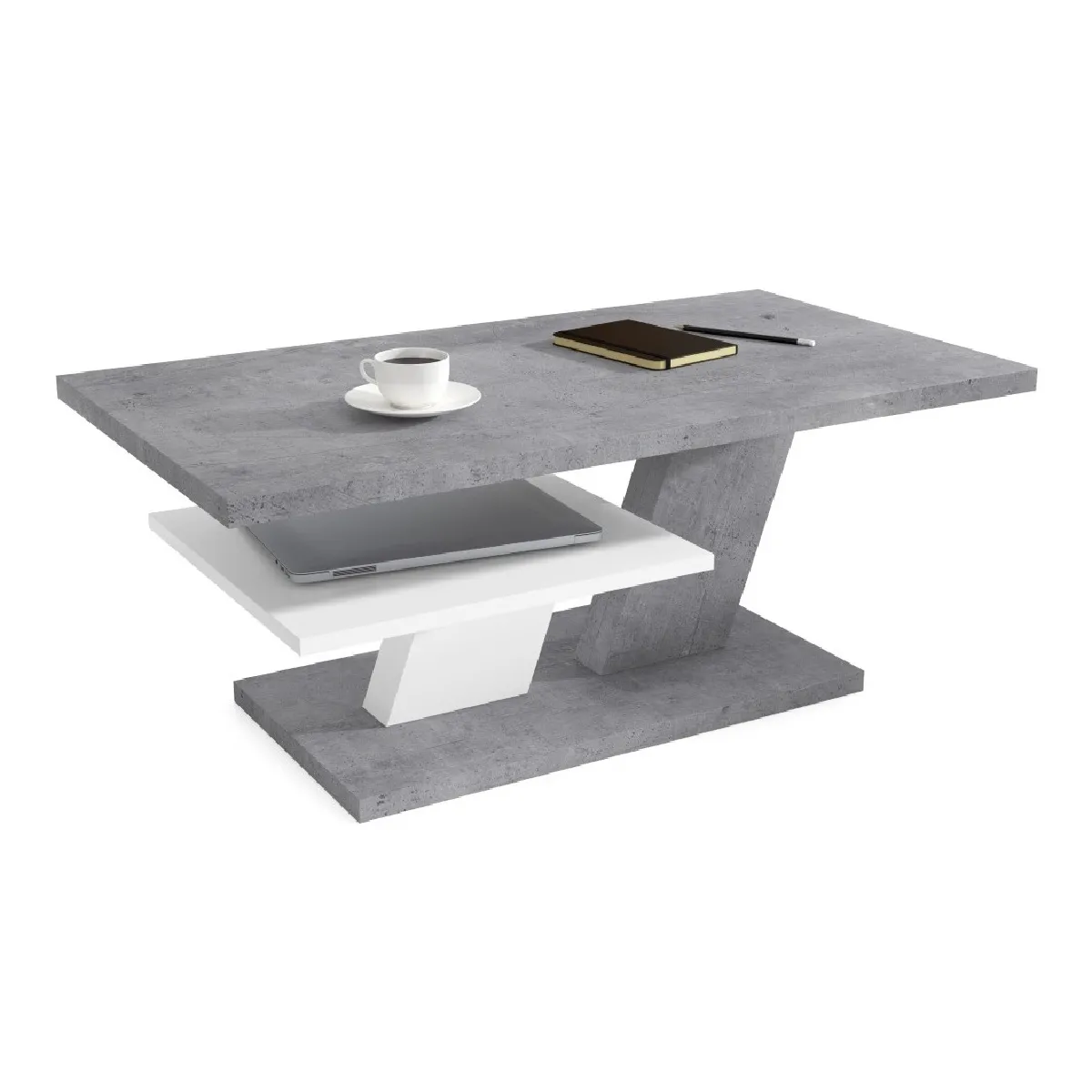 Meilleurs prix pour DUSINE Table basse BELVEDERE 110 cm - Béton