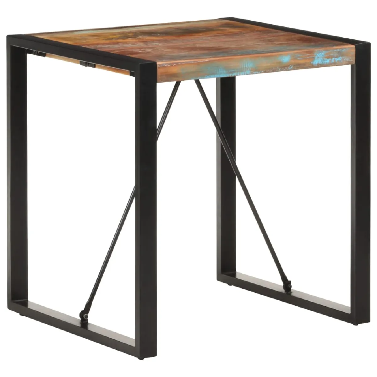 vidaXL Table à manger Bois de récupération 70 cm - vue 2