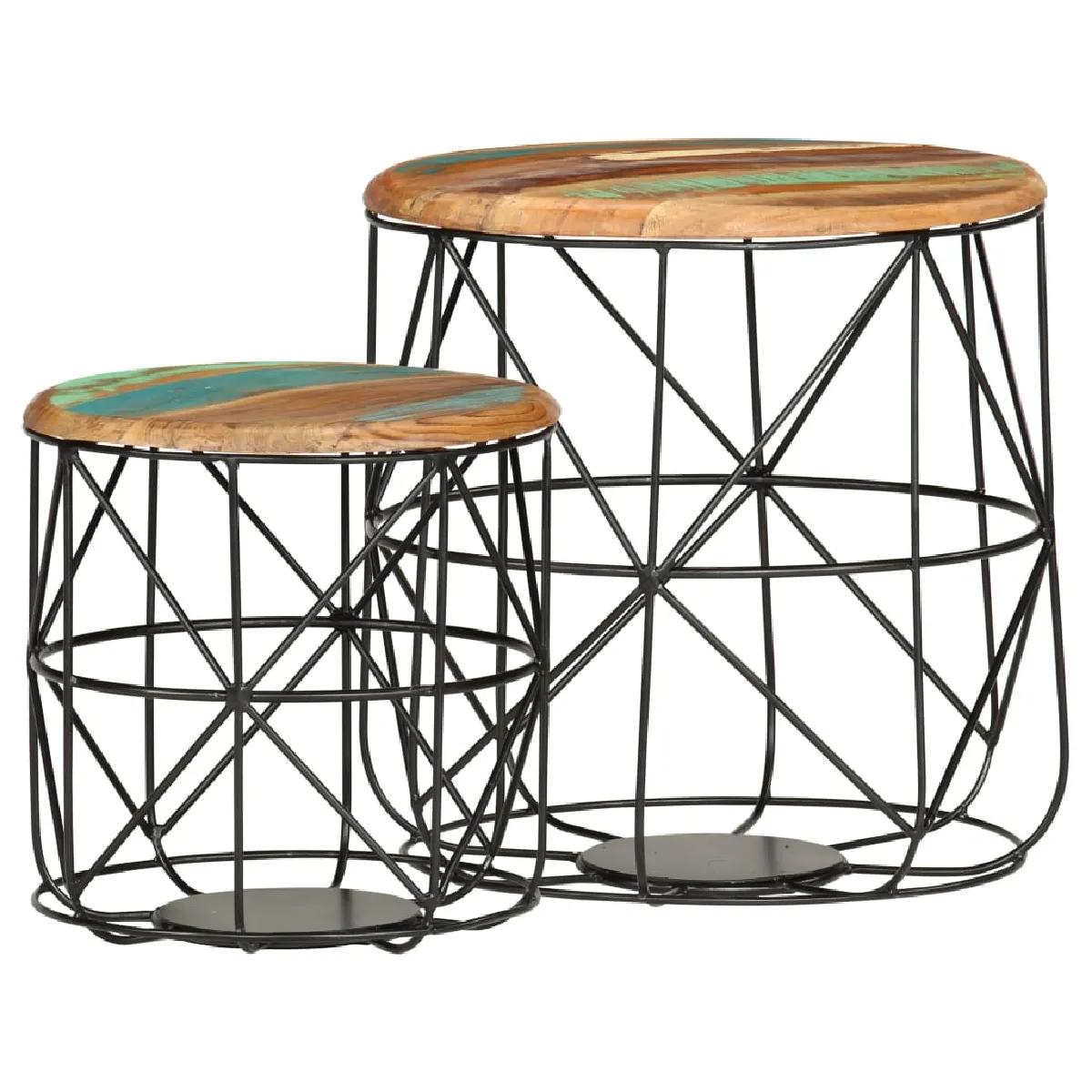 Vidaxl Tables Basses - Bois De Récupération
