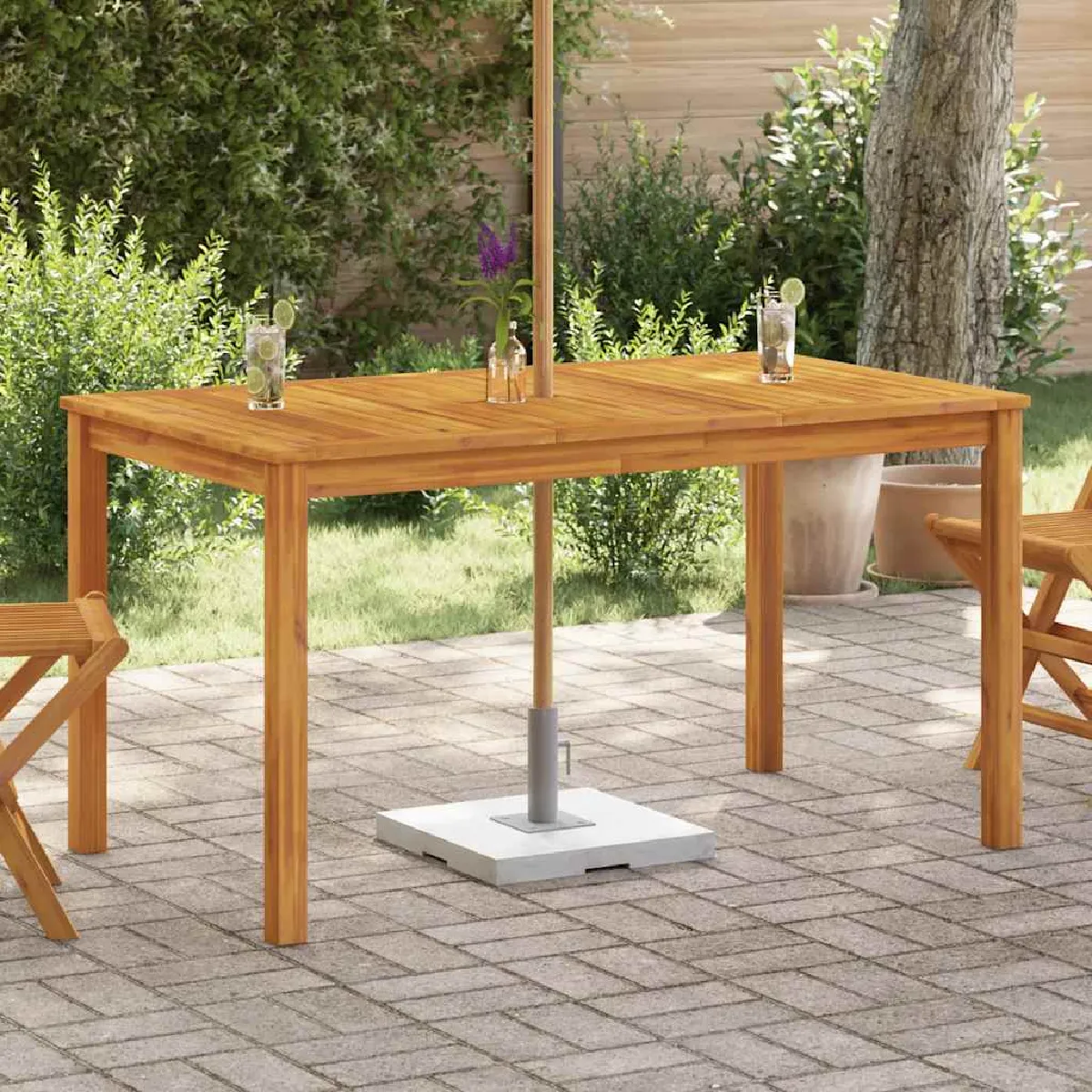 vidaXL Table de jardin Bois d'Acacia - vue 5