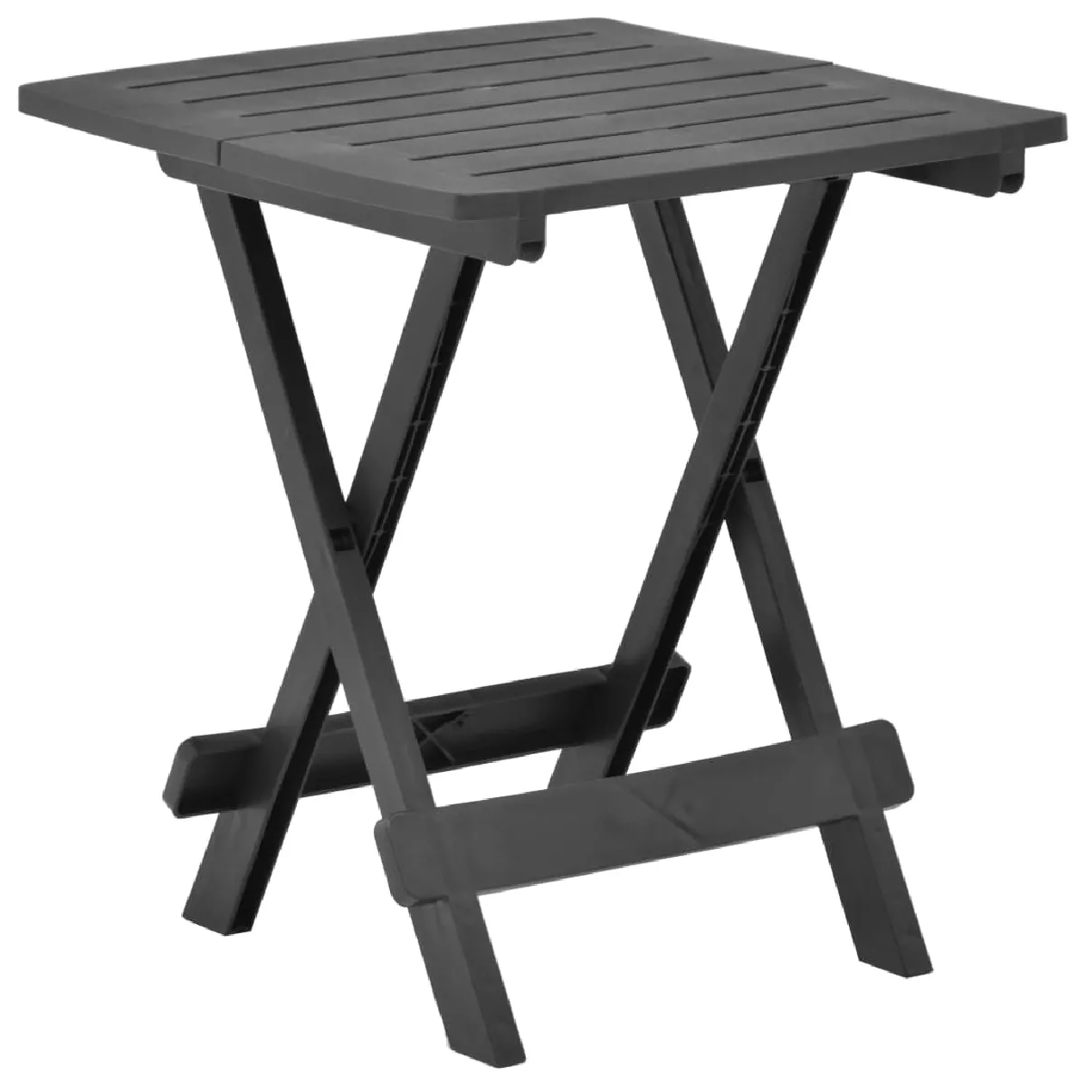 Vidaxl Anthracite Table Pliable De Jardin 45X43x50 Cm Plastique - Image 3