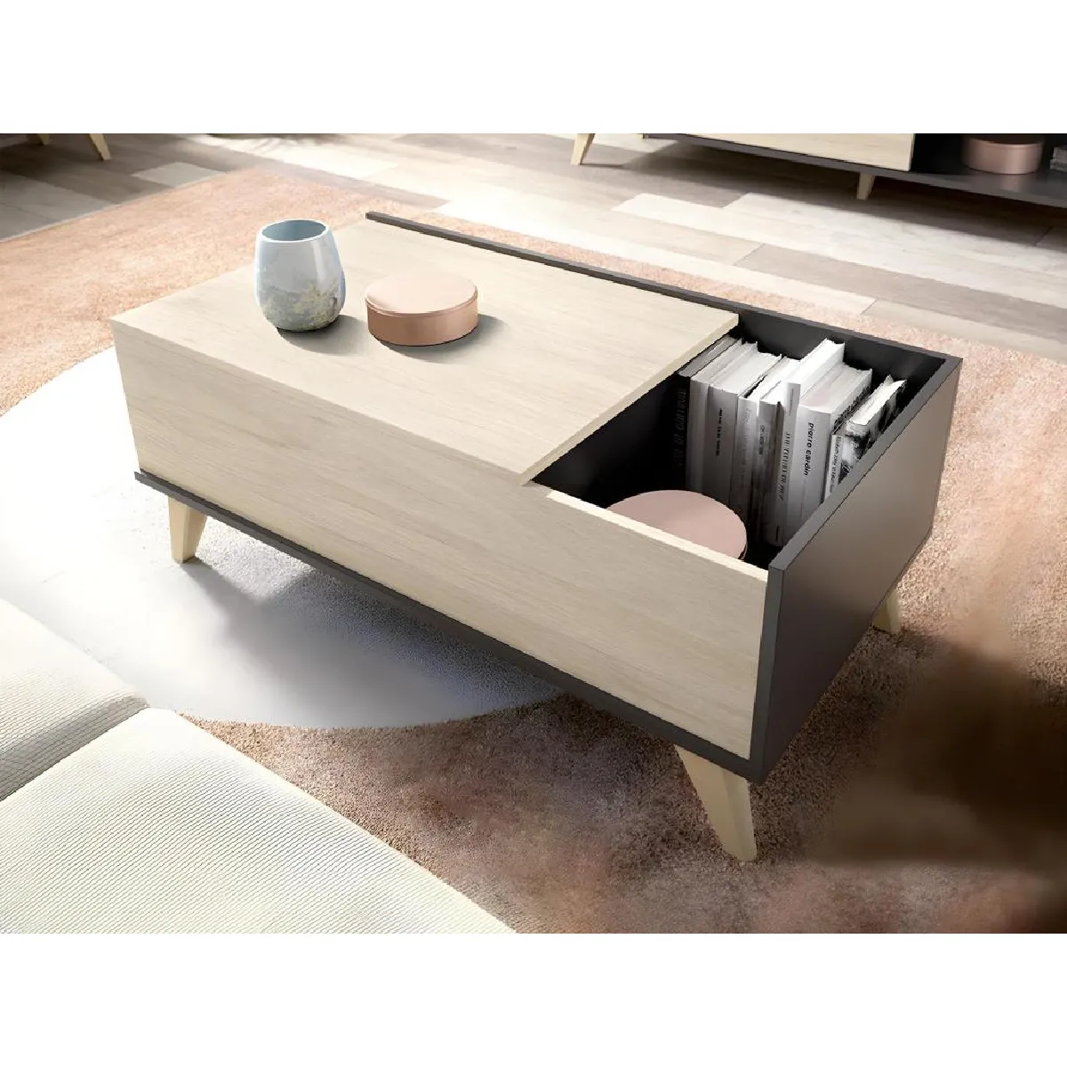 Comparer les prix de Vente-Unique Table basse relevable Kolyma